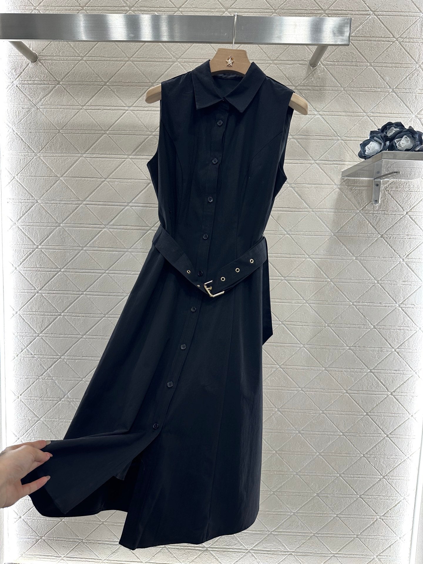 D*♥2025 new products Lapel sleeveless dress