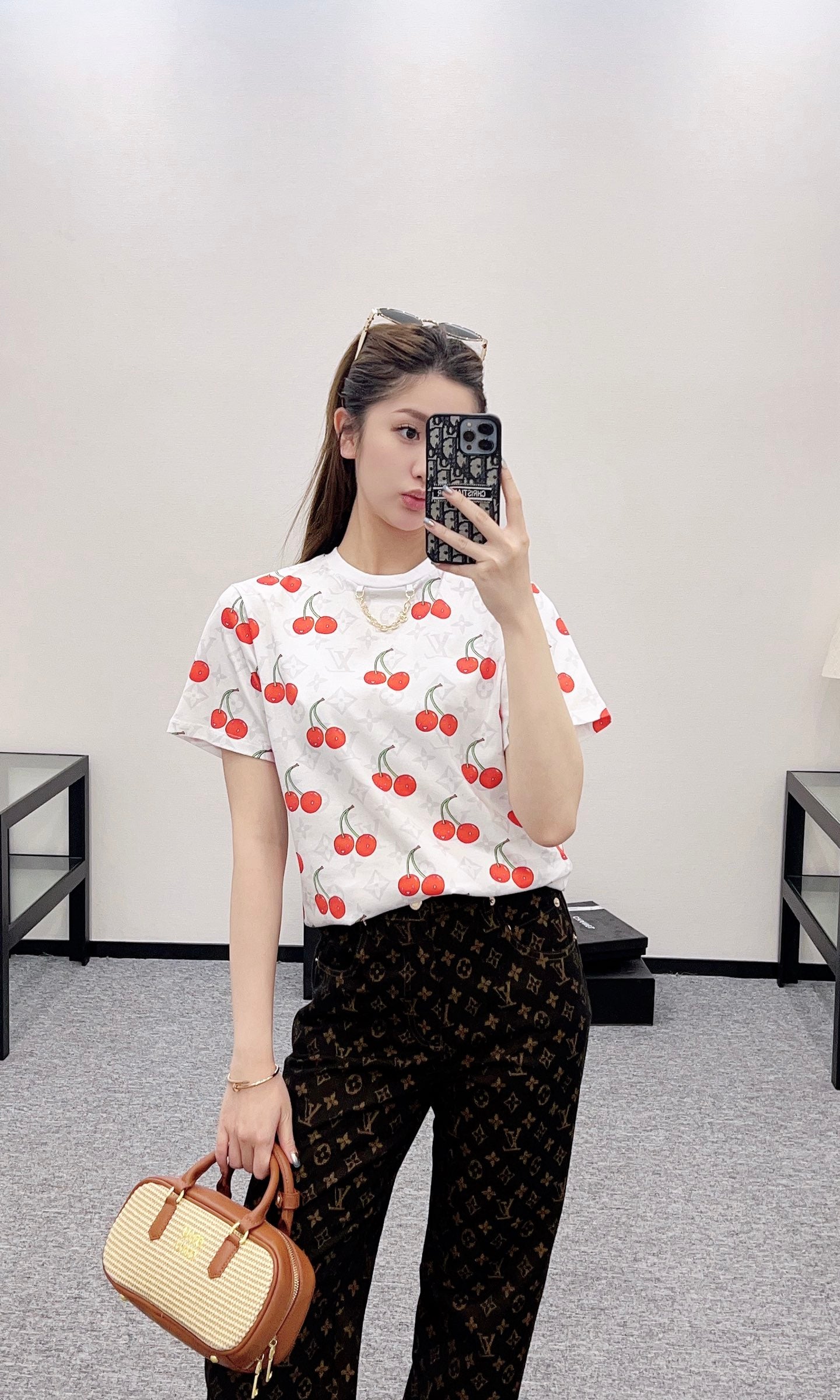 L*♥2025 new product Active printed cherry