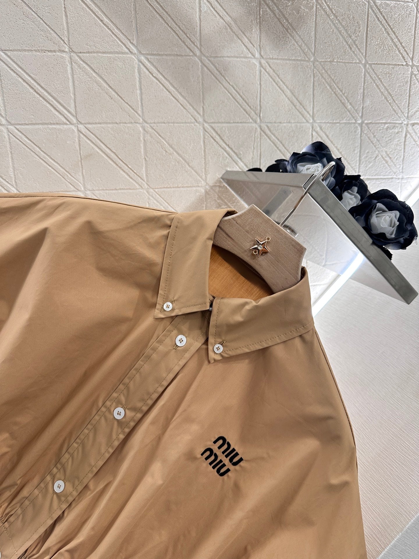 Mi*mi*♥2025 new product Lapel short shirt