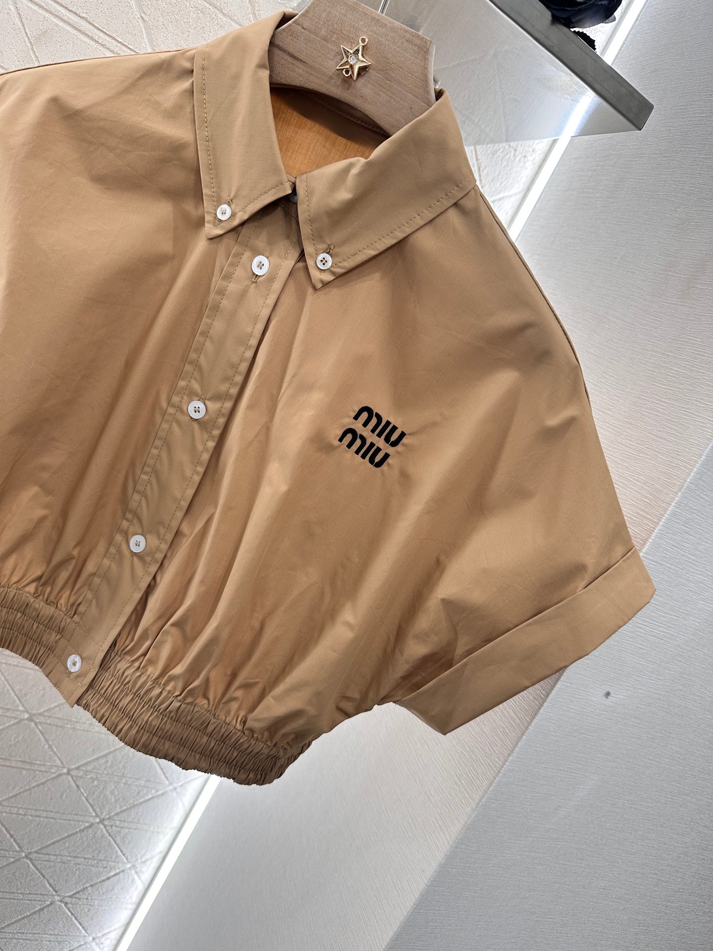 Mi*mi*♥2025 new product Lapel short shirt