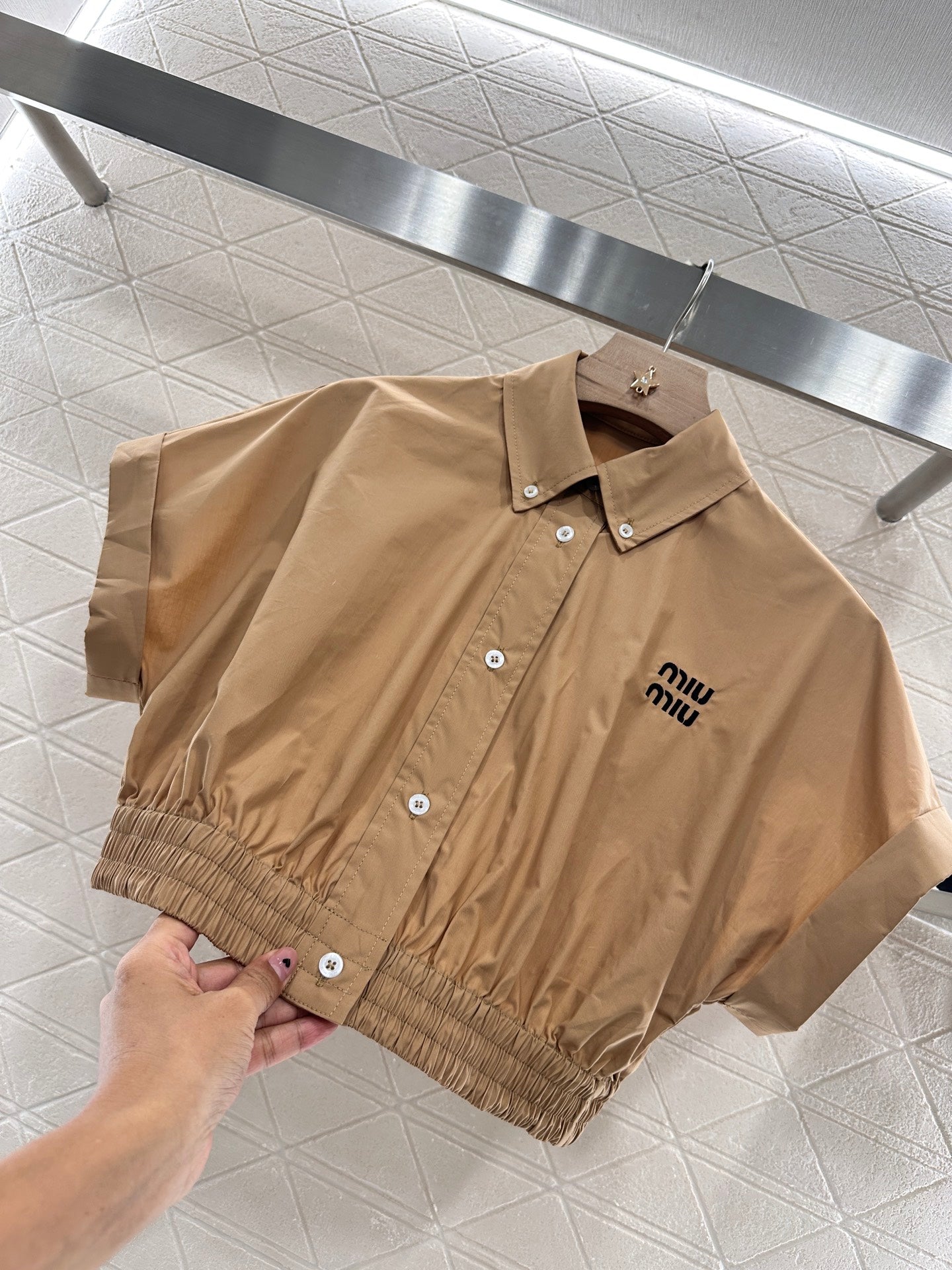 Mi*mi*♥2025 new product Lapel short shirt