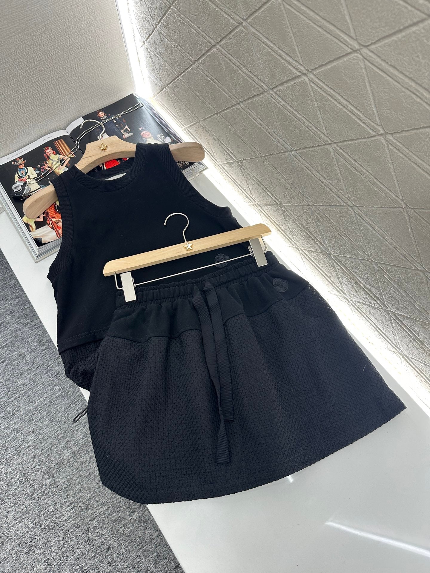 M*♥2025 new product Vest high waist skirt set