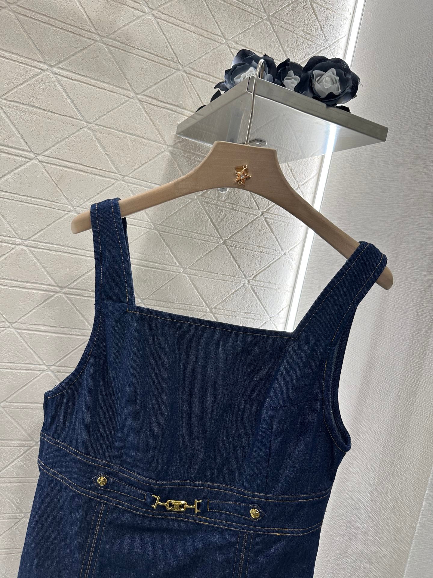 C*♥2025 new products Denim vest skirt