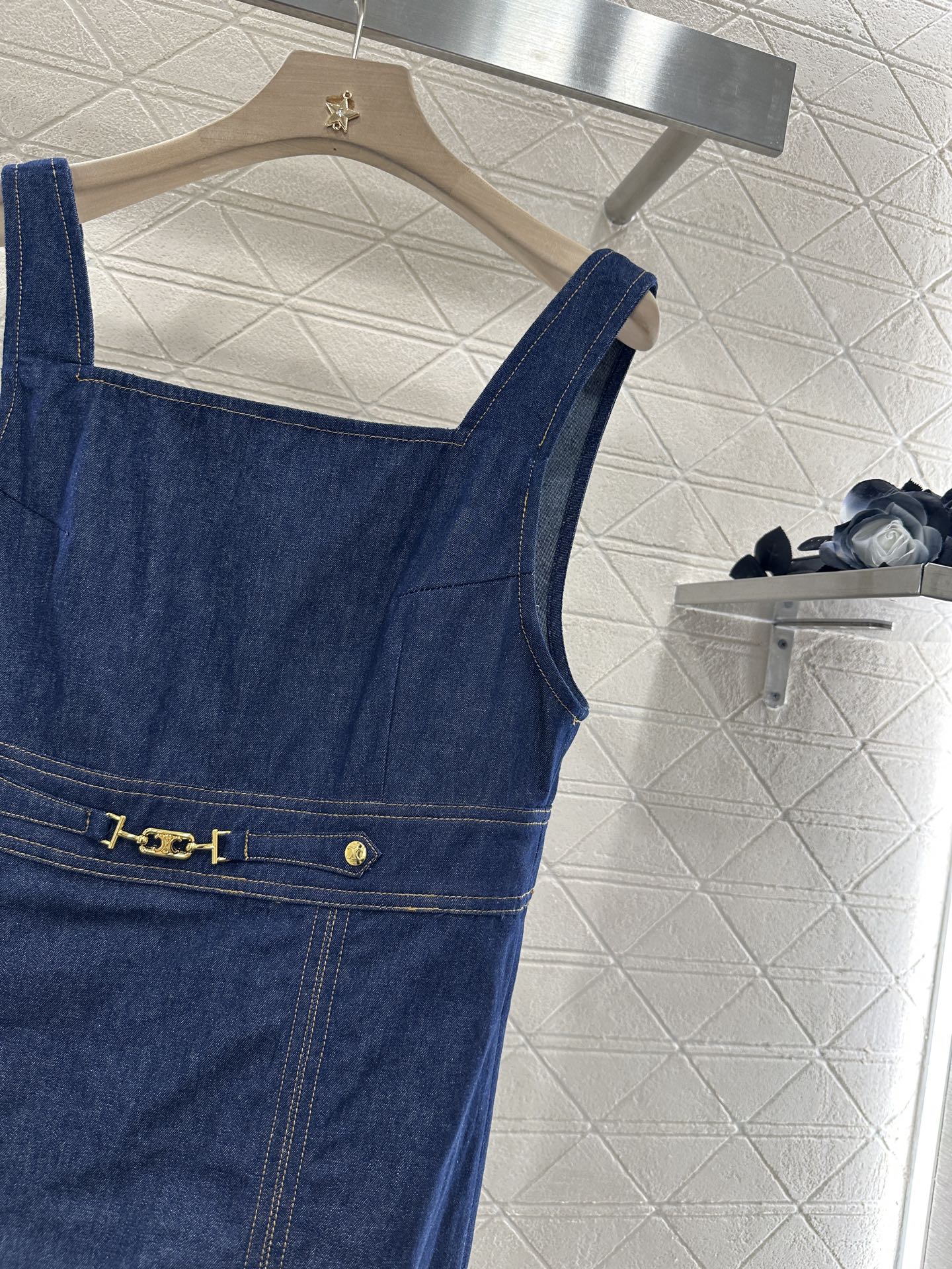 C*♥2025 new products Denim vest skirt
