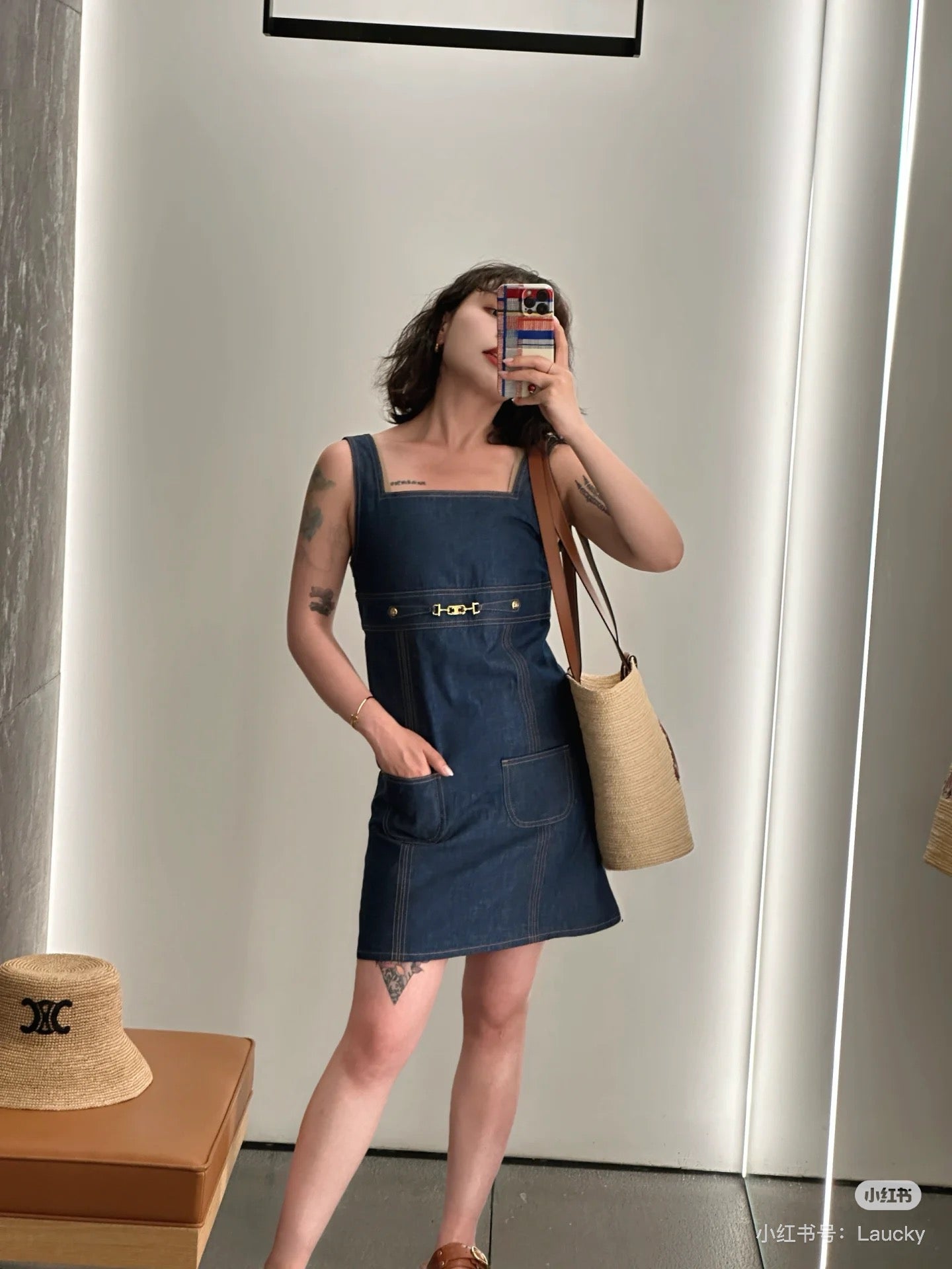 C*♥2025 new products Denim vest skirt