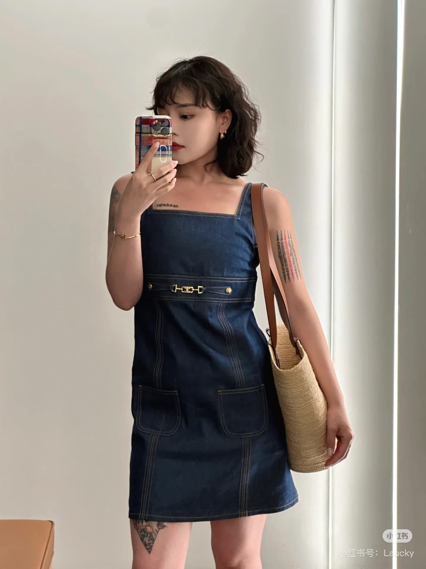 C*♥2025 new products Denim vest skirt