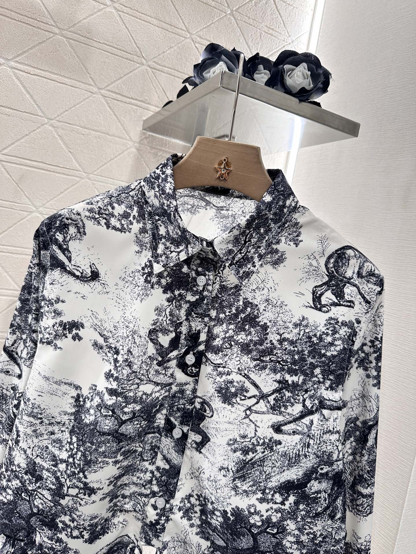D*♥2025 new product Reactive printed knotted shirt