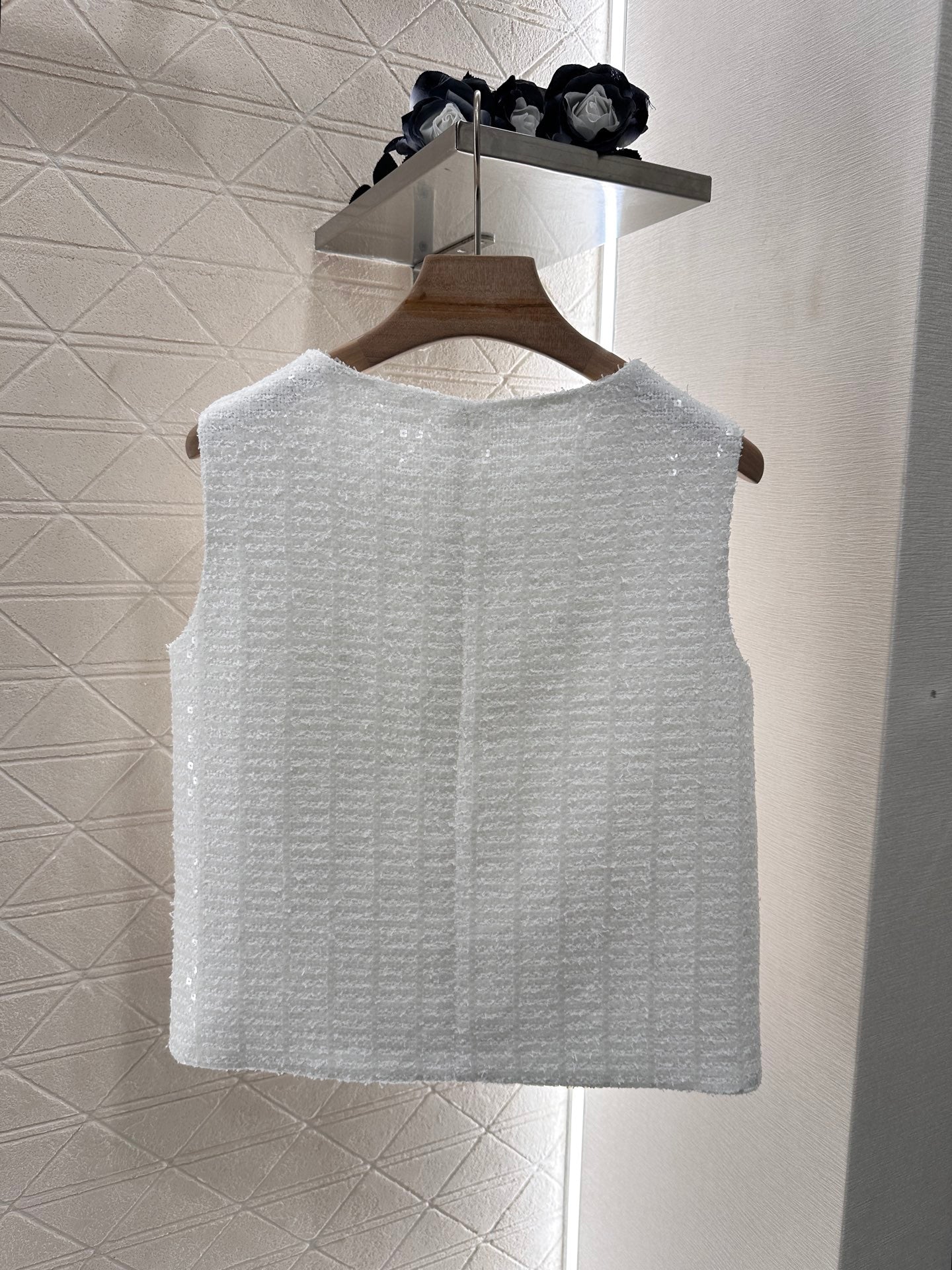 C*♥2025 new product Heavy sequin woven vest