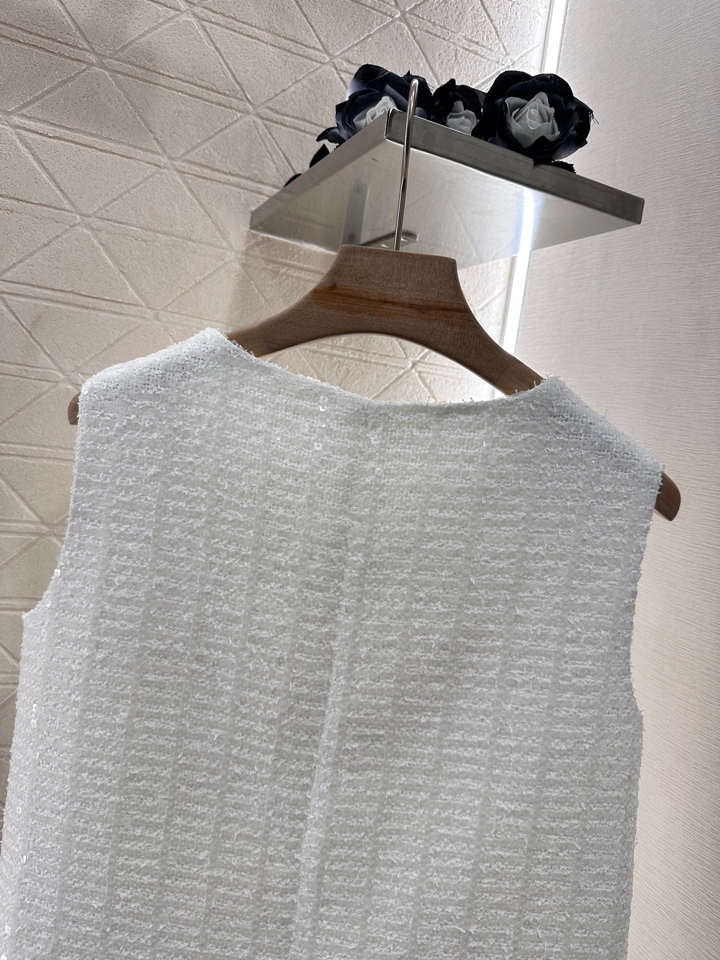 C*♥2025 new product Heavy sequin woven vest