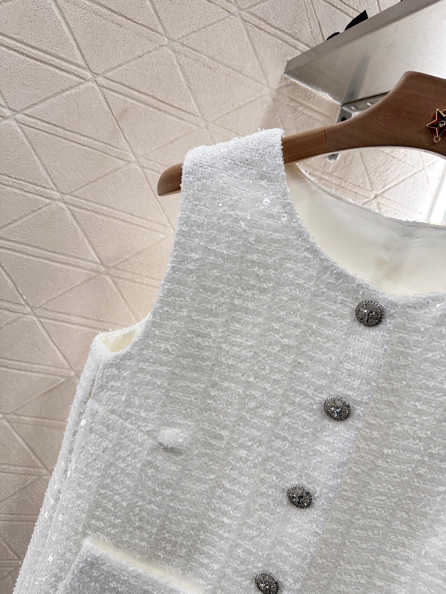 C*♥2025 new product Heavy sequin woven vest