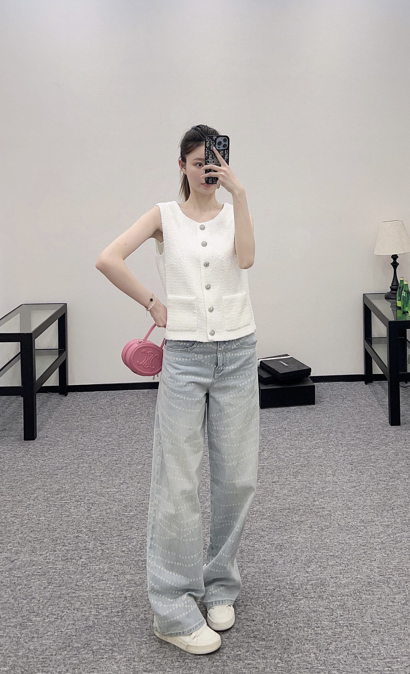 C*♥2025 new product Heavy sequin woven vest