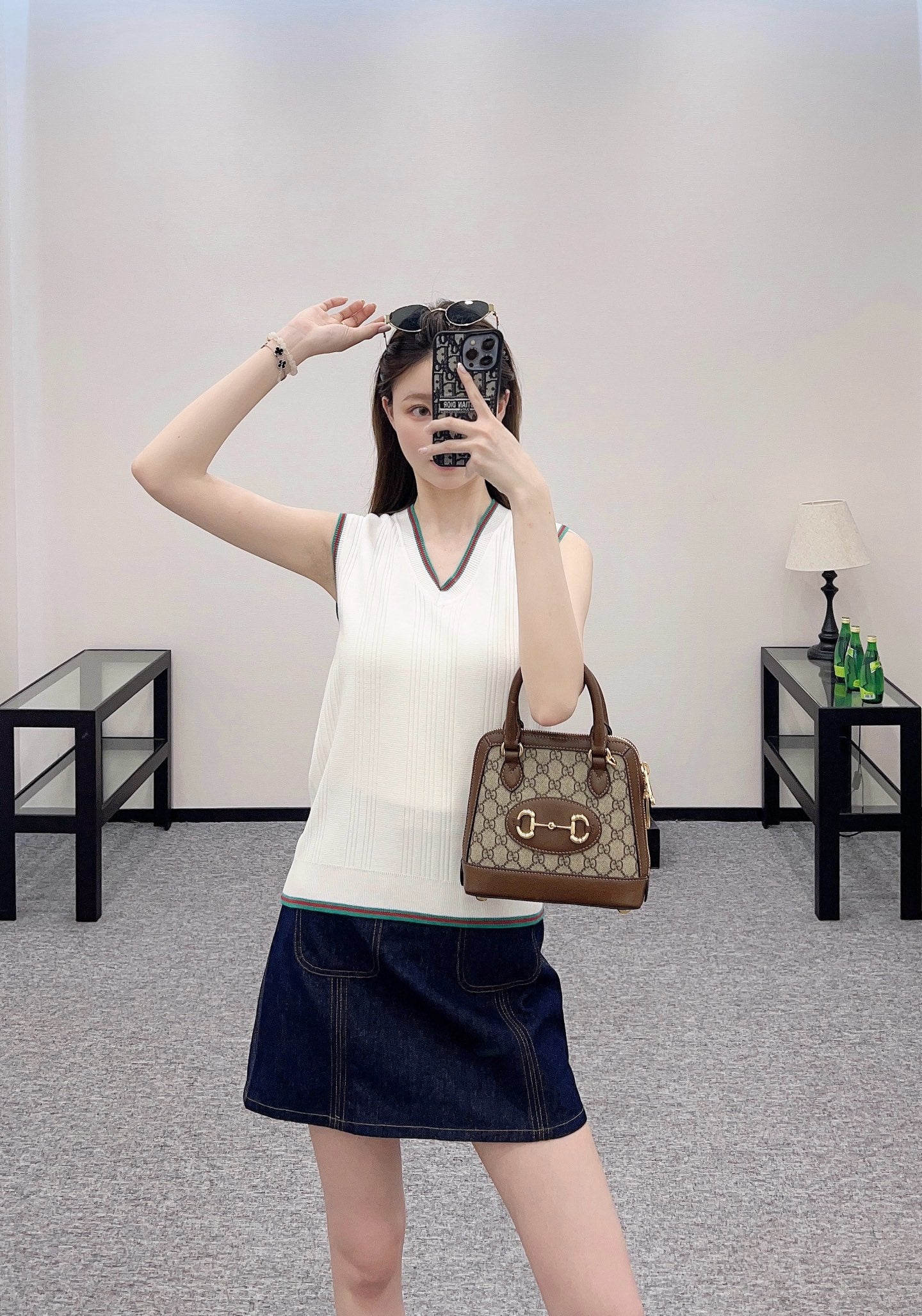 G*♥2025 new product Contrast color knitted vest