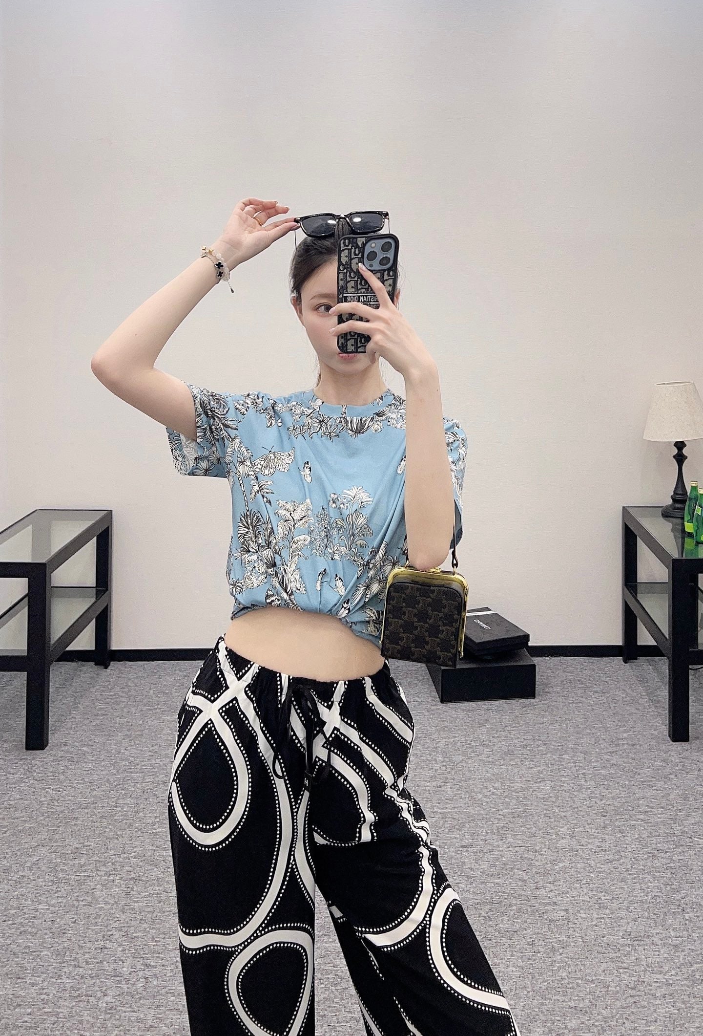 D*♥2025 new product Round neck reactive printing