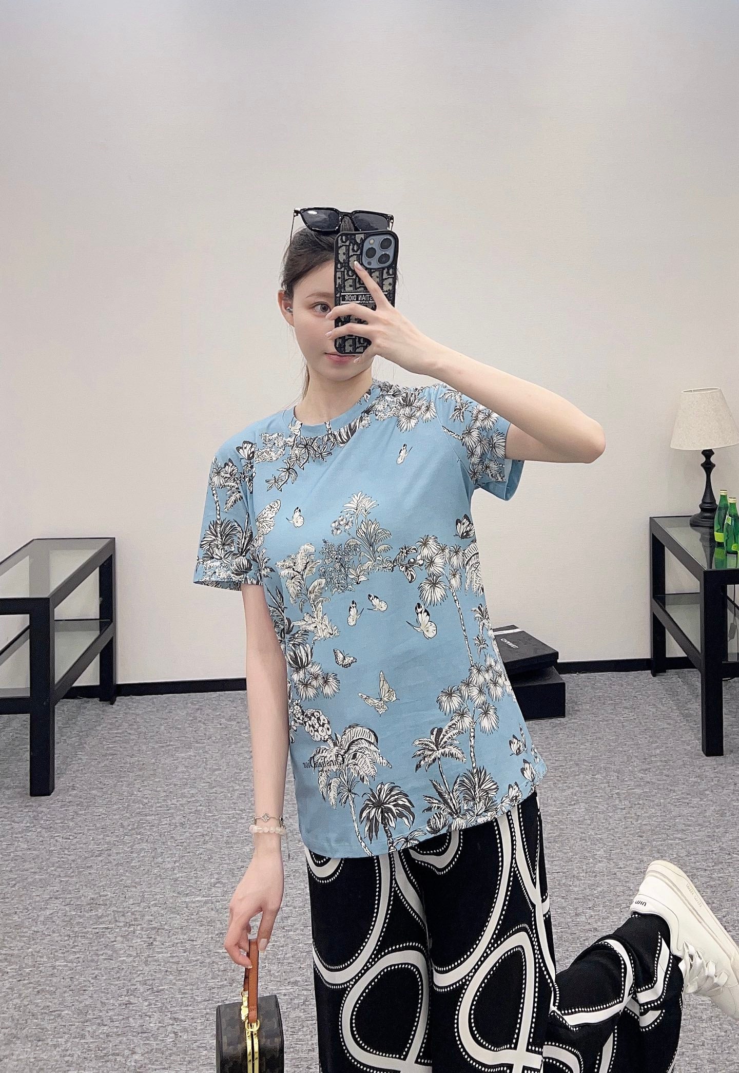 D*♥2025 new product Round neck reactive printing