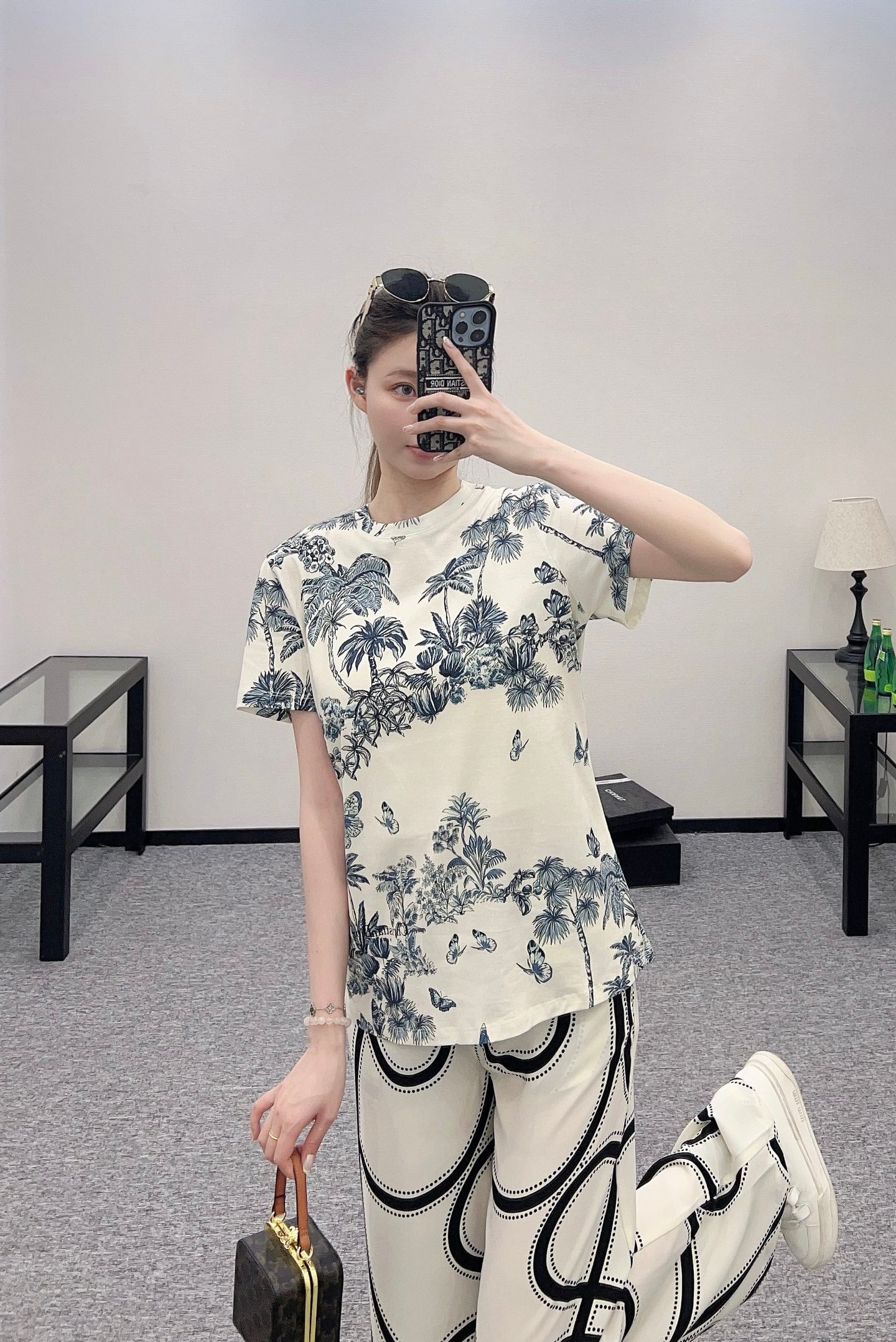 D*♥2025 new product Round neck reactive printing