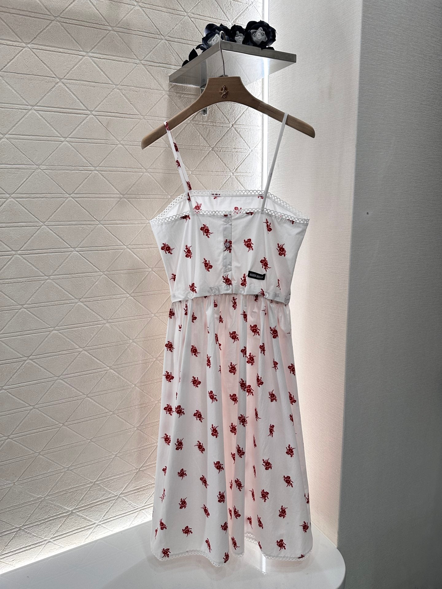 Mi*mu*♥2025 new product Linen detachable suspender skirt