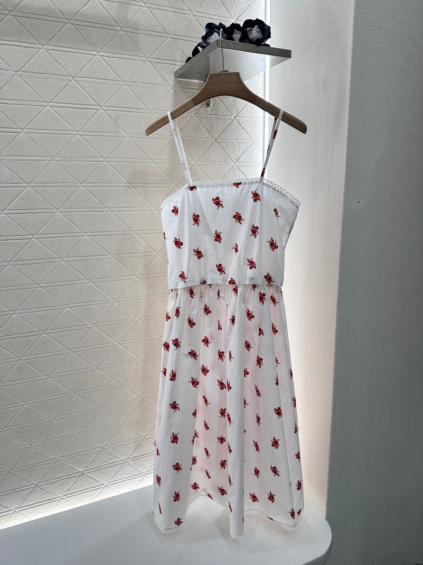 Mi*mu*♥2025 new product Linen detachable suspender skirt