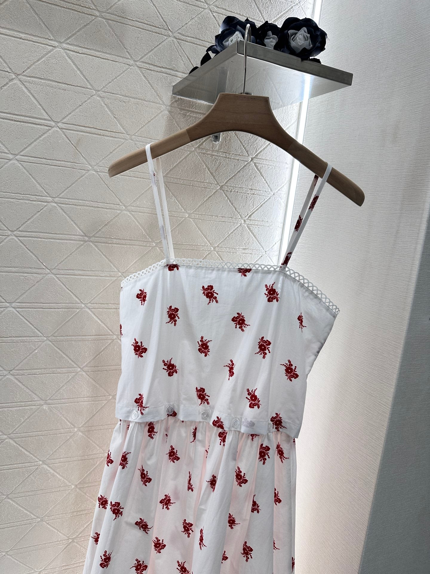 Mi*mu*♥2025 new product Linen detachable suspender skirt
