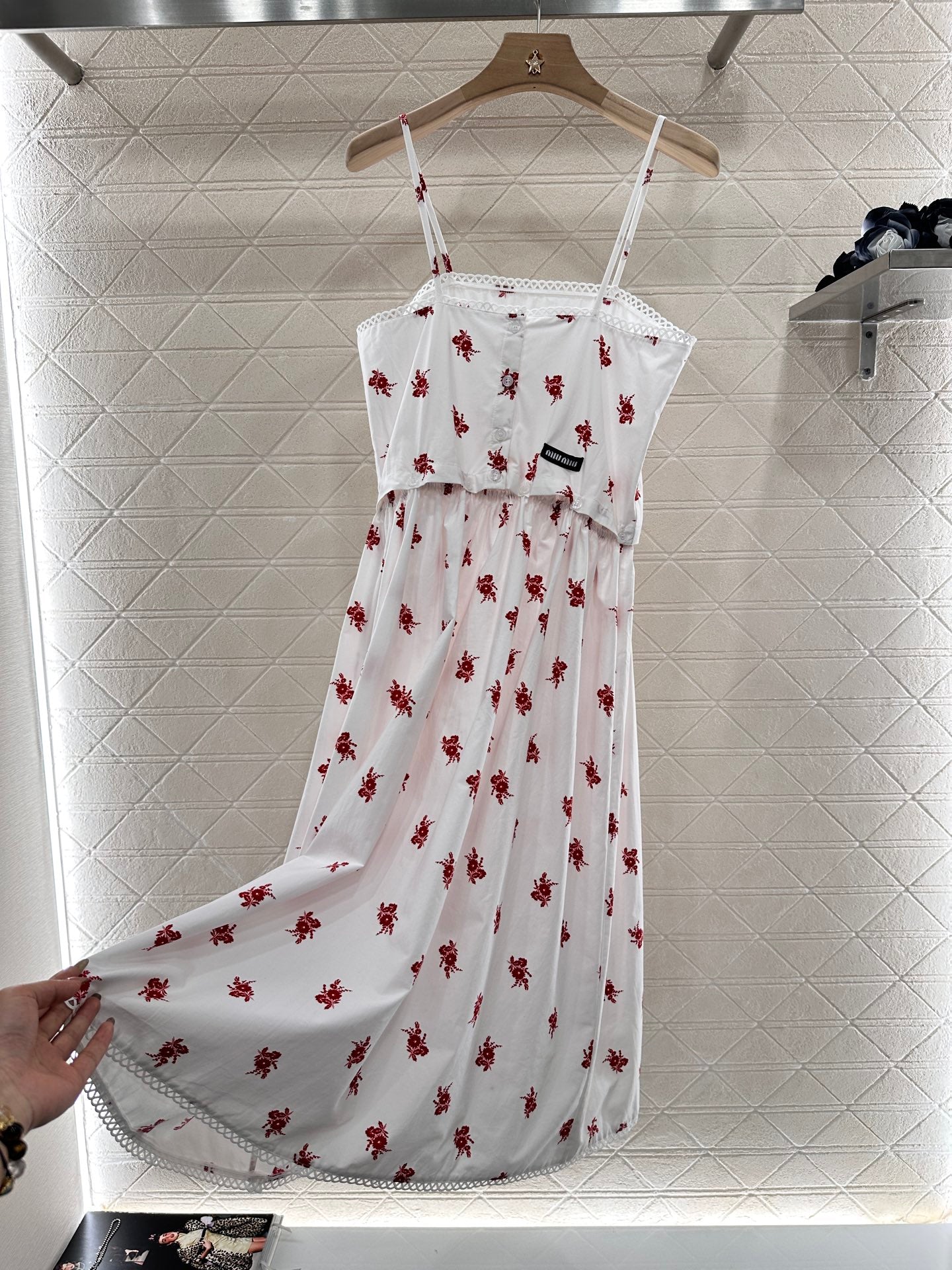 Mi*mu*♥2025 new product Linen detachable suspender skirt