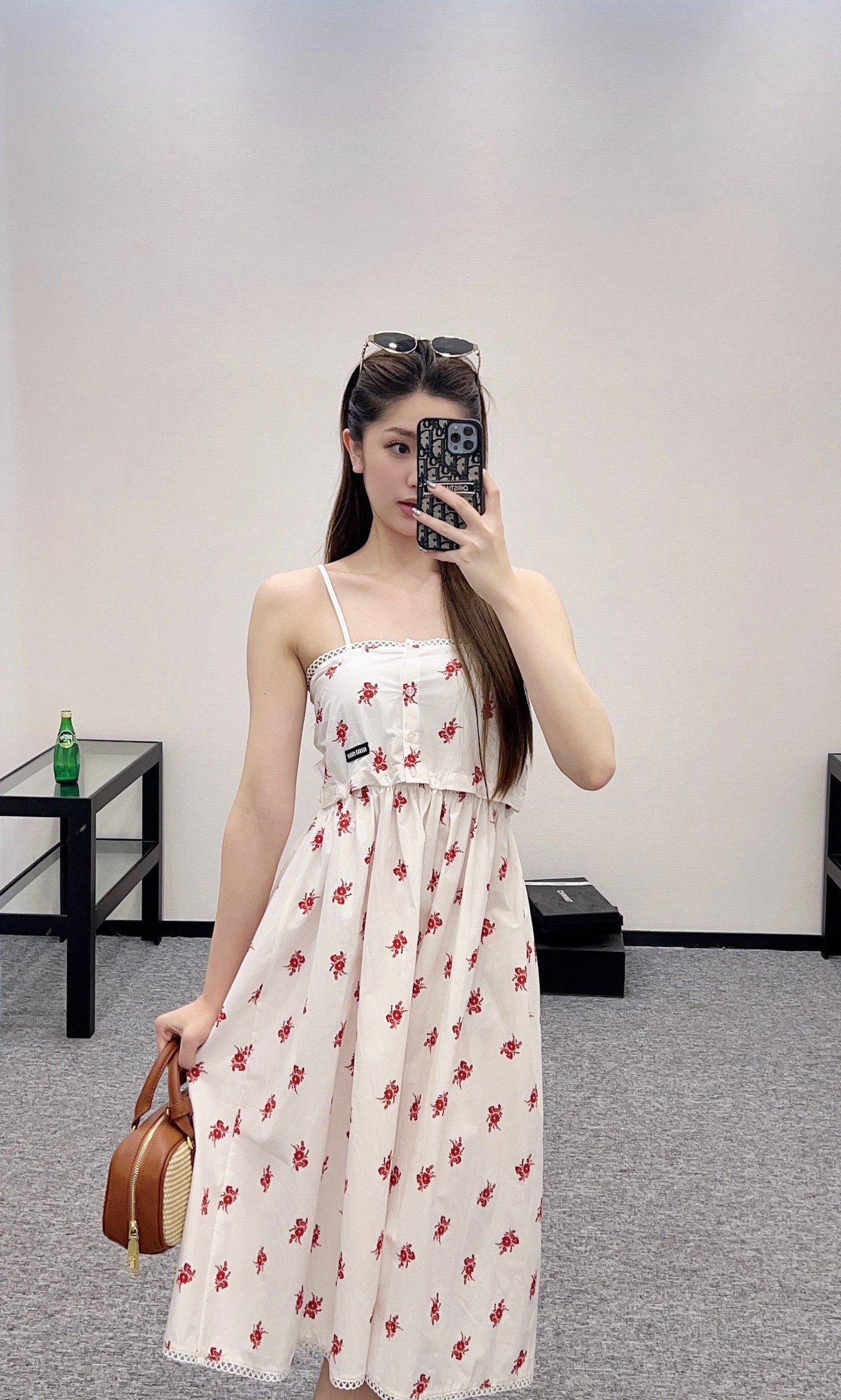 Mi*mu*♥2025 new product Linen detachable suspender skirt