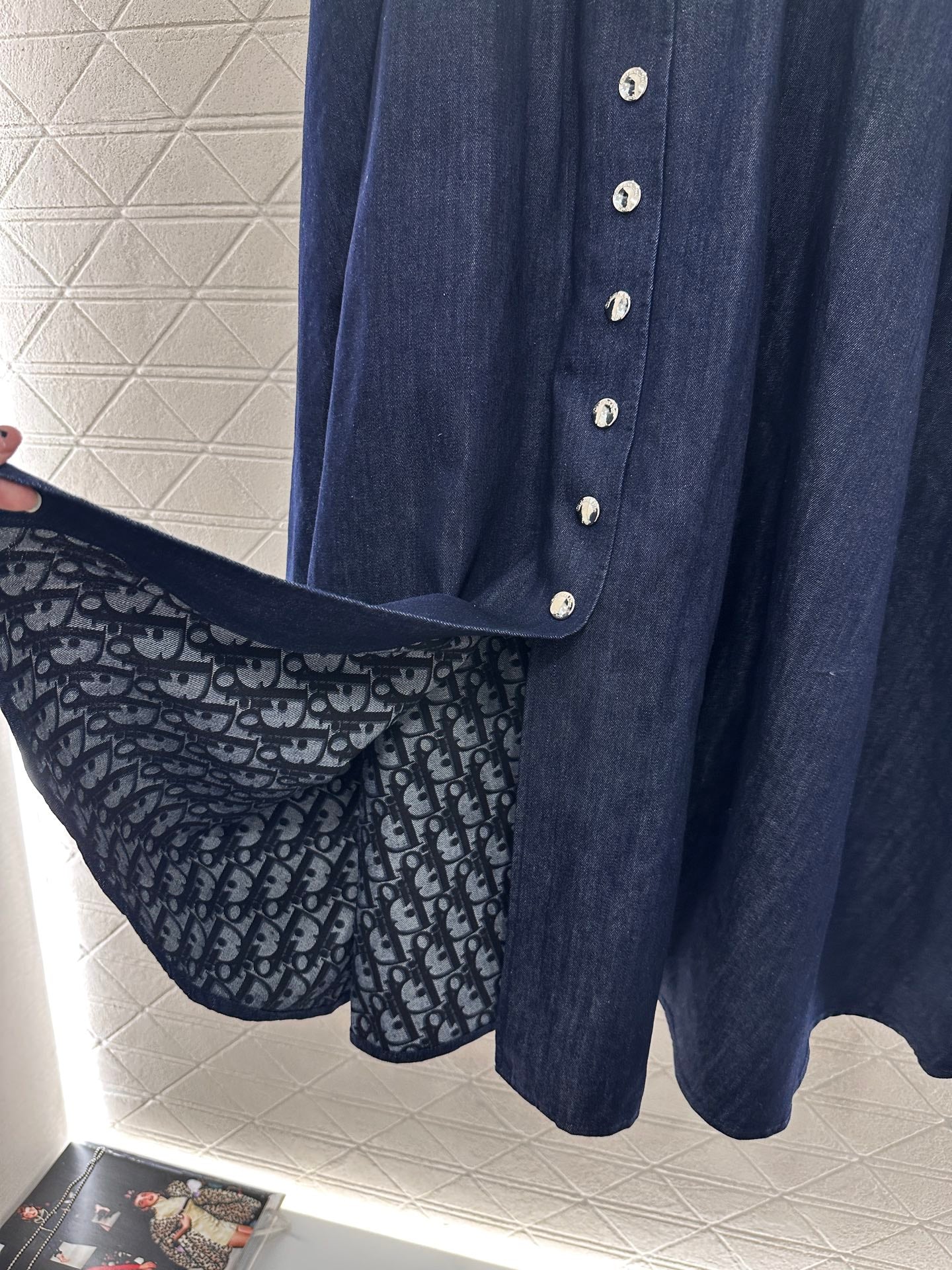 D*♥2025 new product Button-down denim skirt