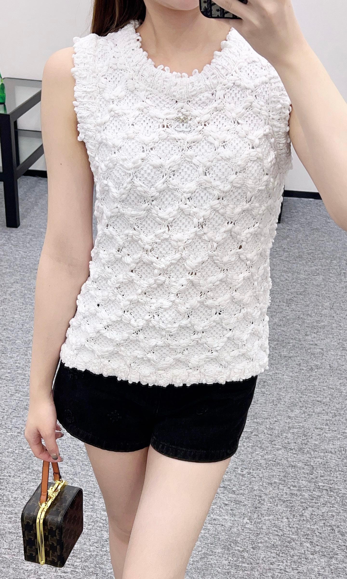 C*♥2025 new product Braided knitted vest