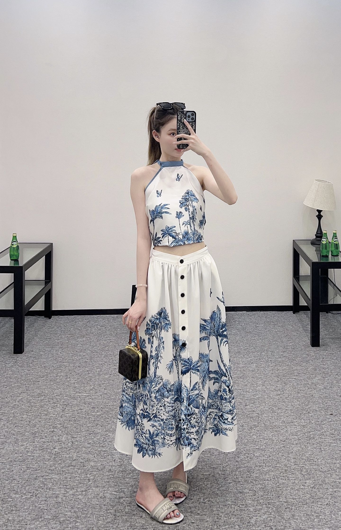 D*♥2025 new product Sling print skirt set