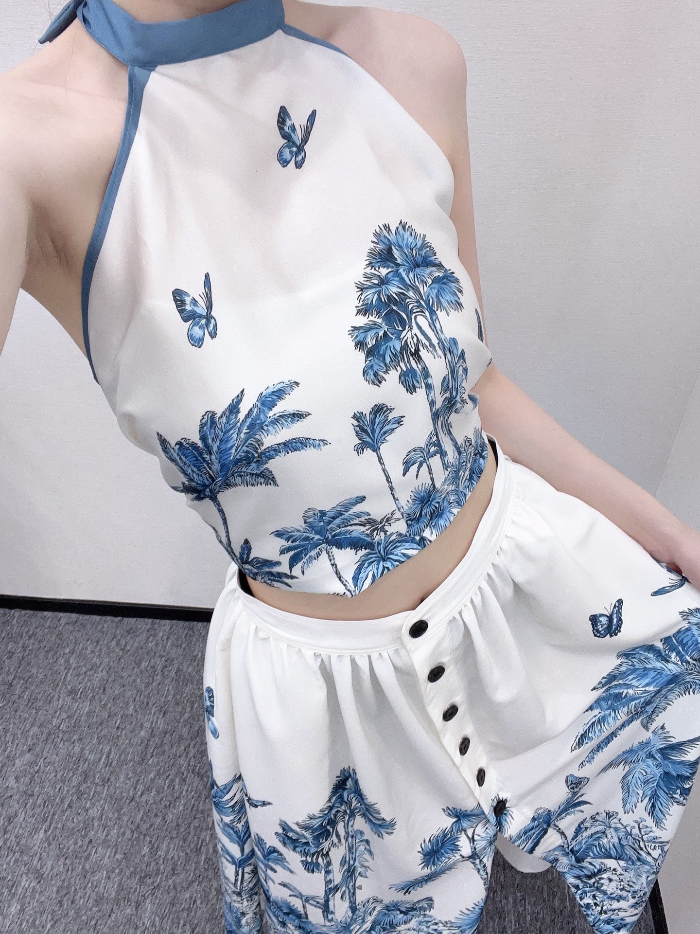 D*♥2025 new product Sling print skirt set