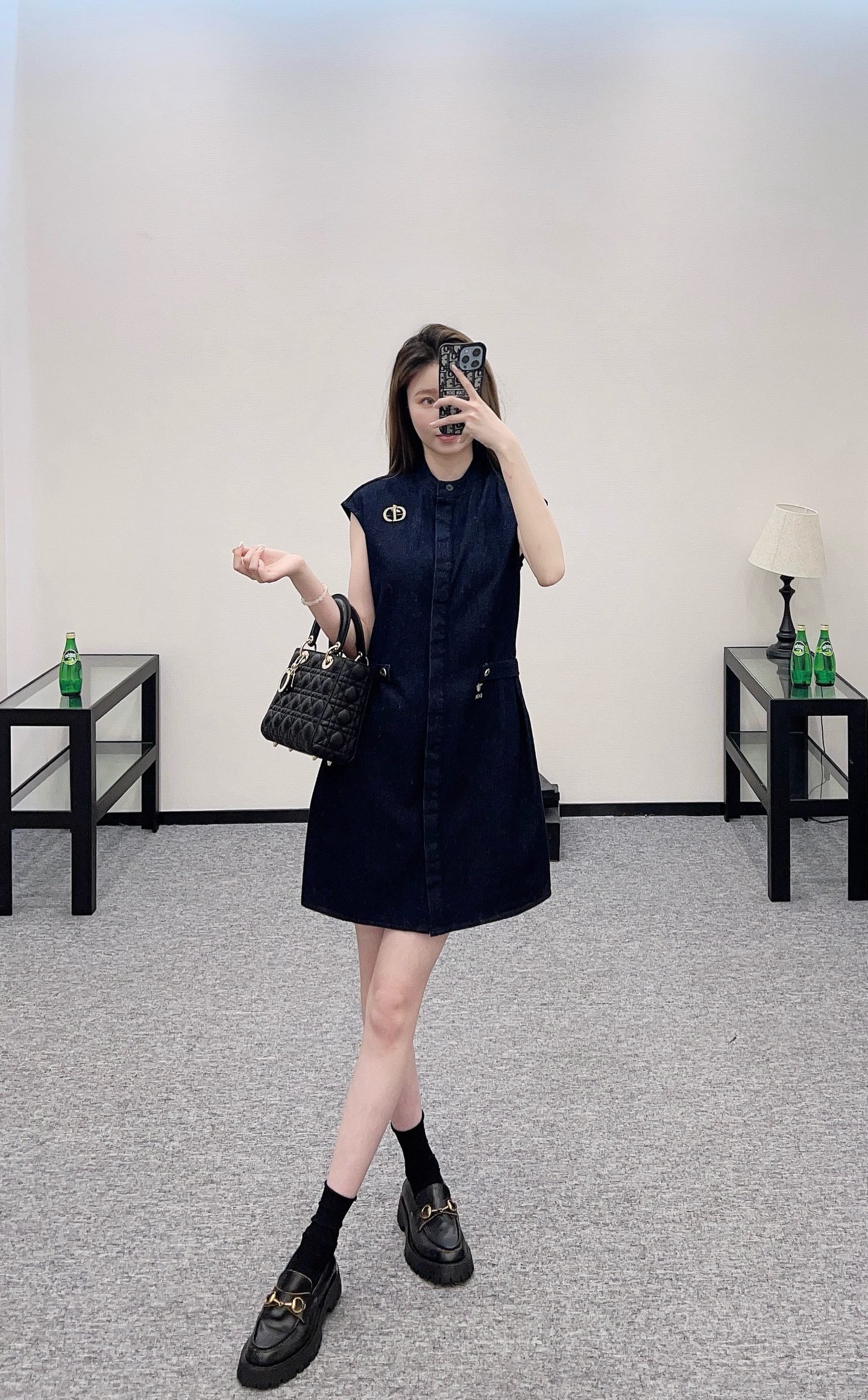D*♥2025 new products Denim dress with belt