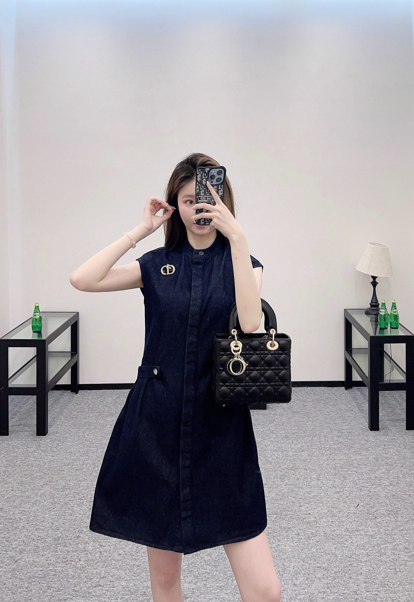 D*♥2025 new products Denim dress with belt
