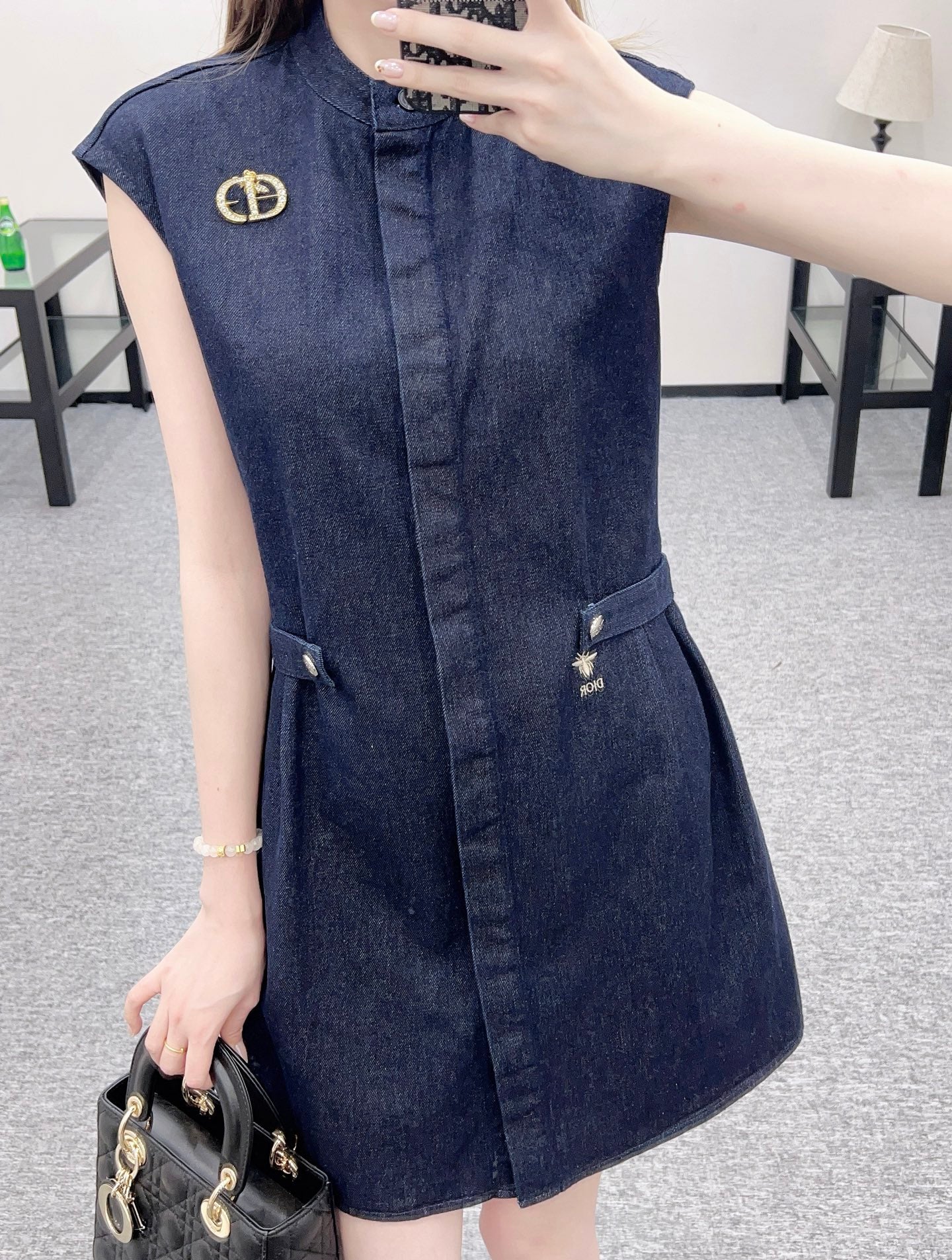 D*♥2025 new products Denim dress with belt