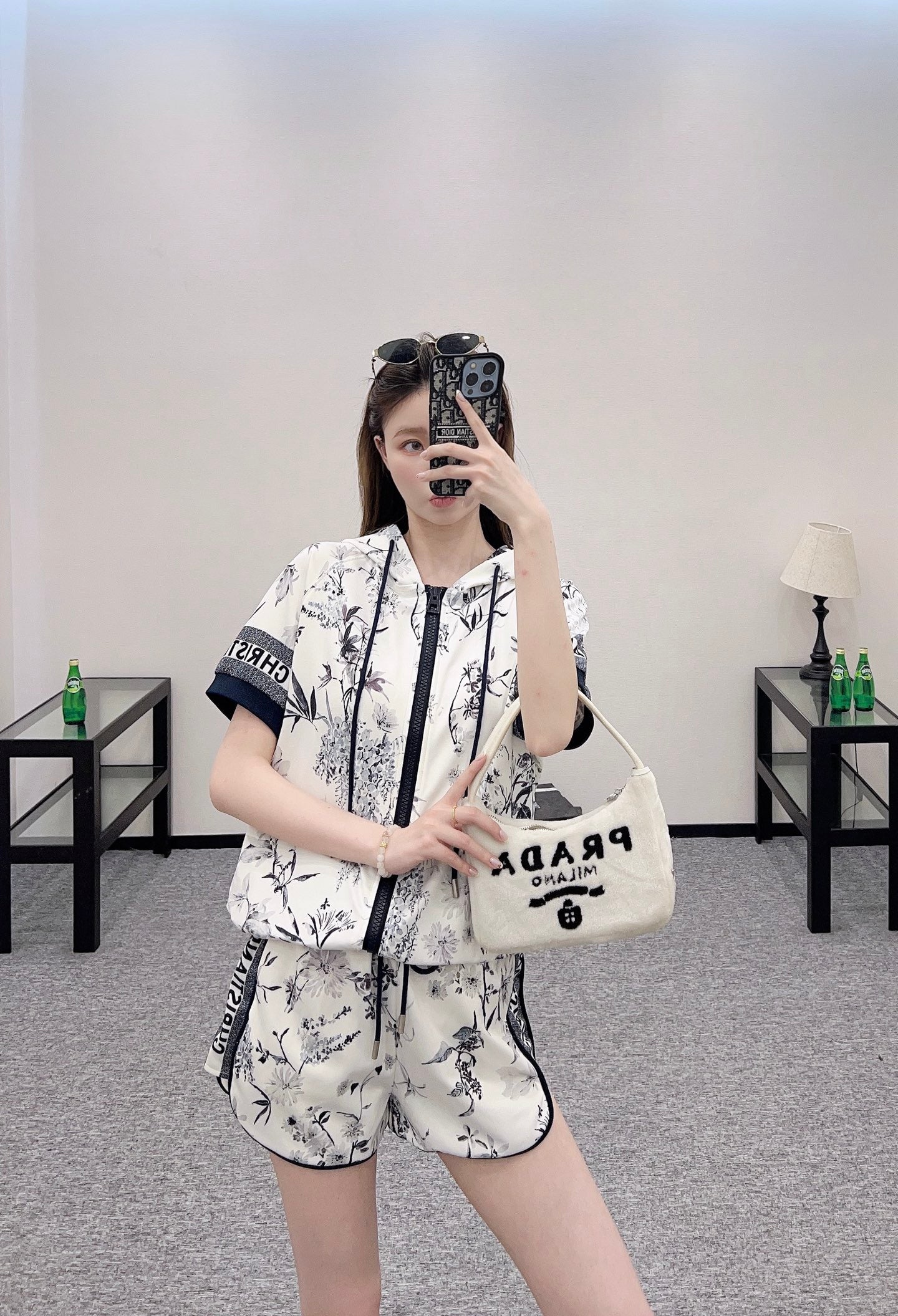D*♥2025 new product Zipper shorts set