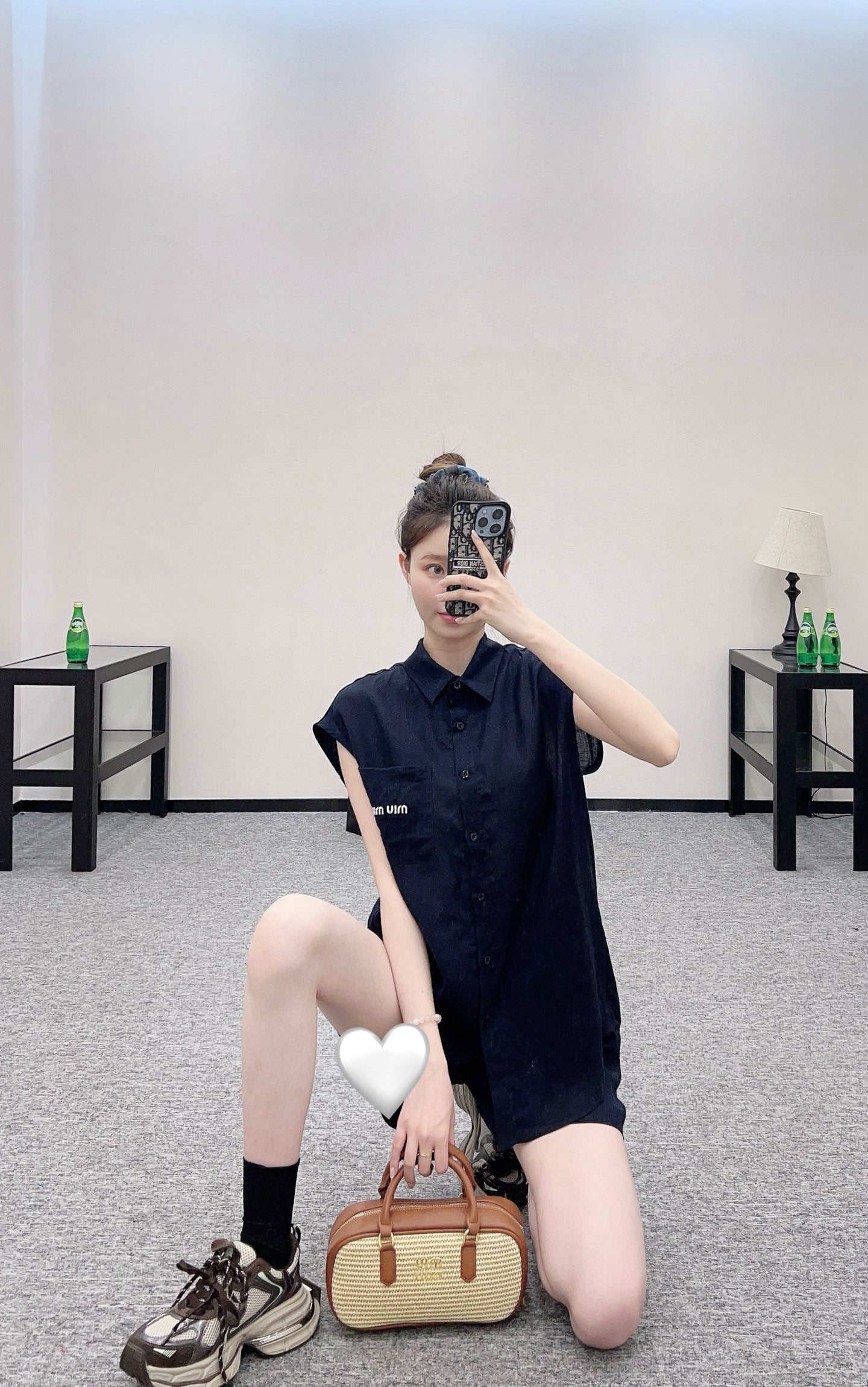 Mi*mi*♥2025 new product Sleeveless shirt and shorts set