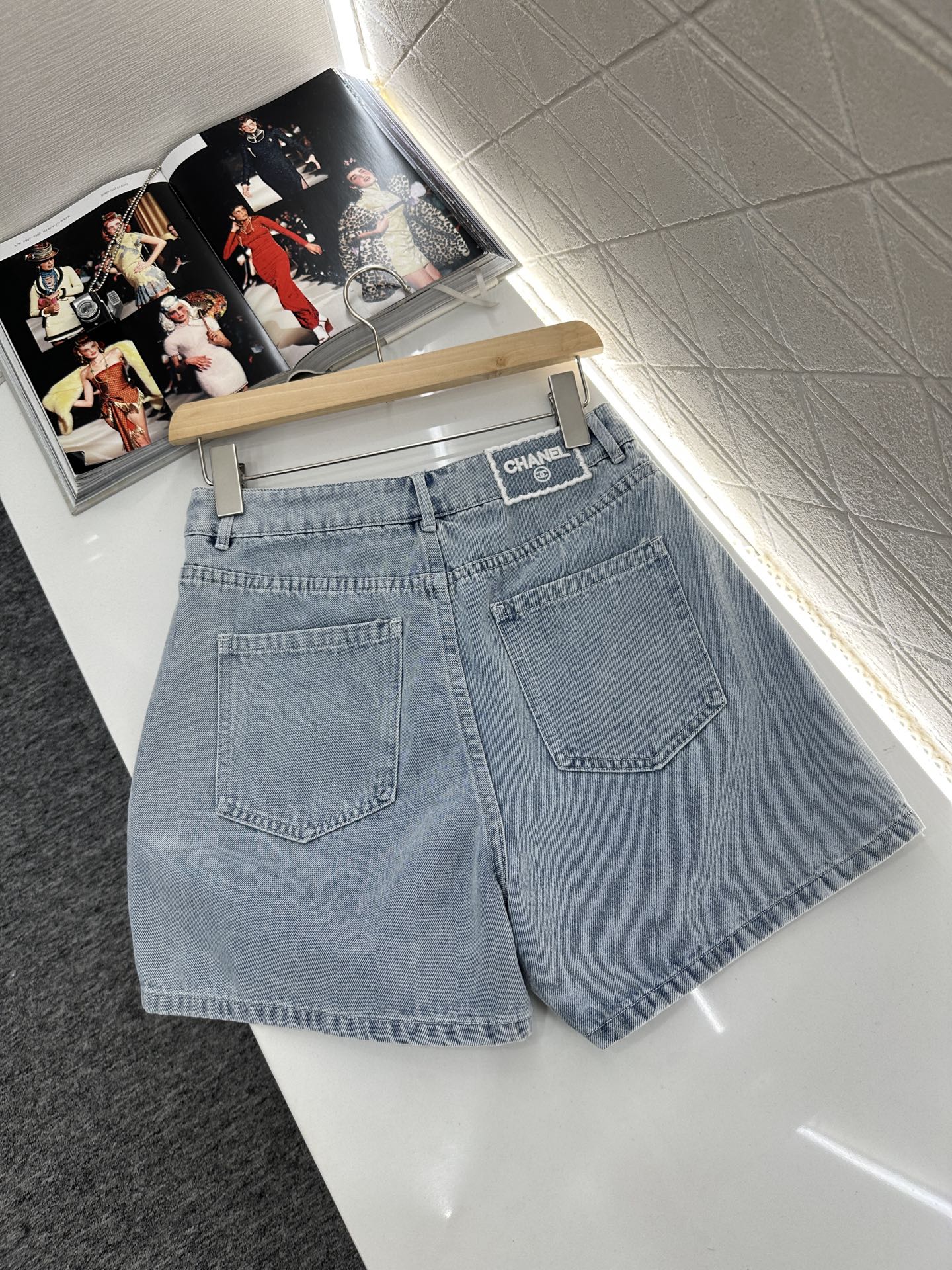 C*♥2025 new product Lace embroidered denim suit