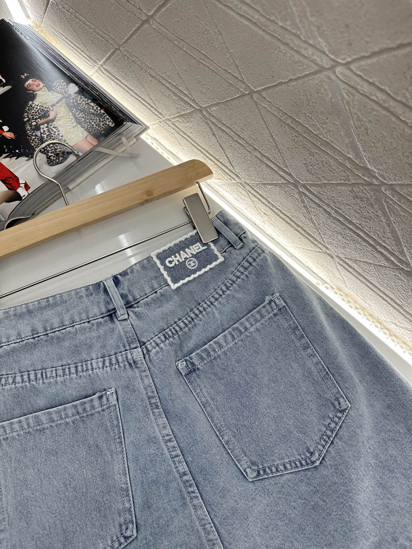 C*♥2025 new product Lace embroidered denim suit