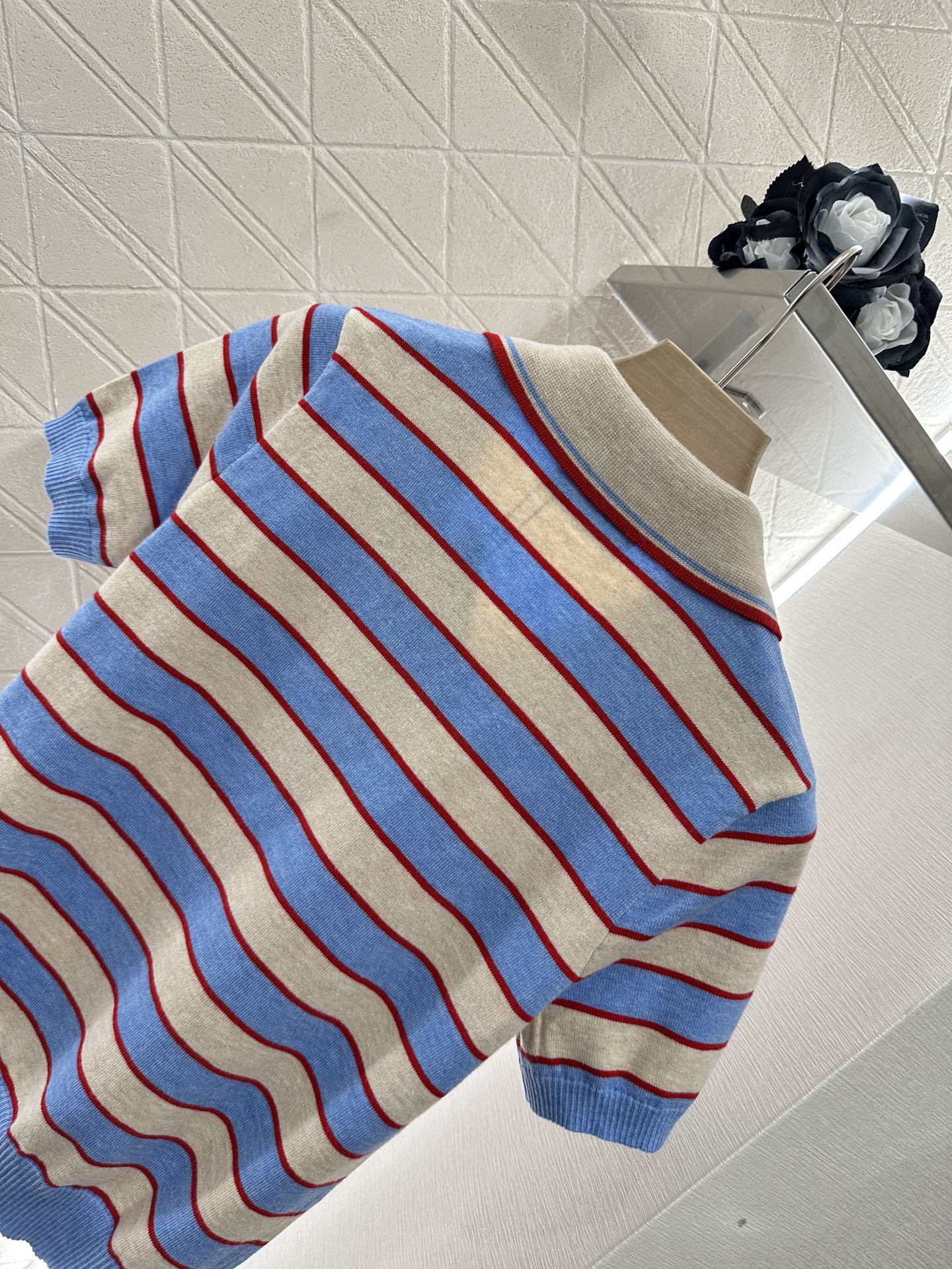 P*♥2025 new product Knitted short-sleeved cardigan