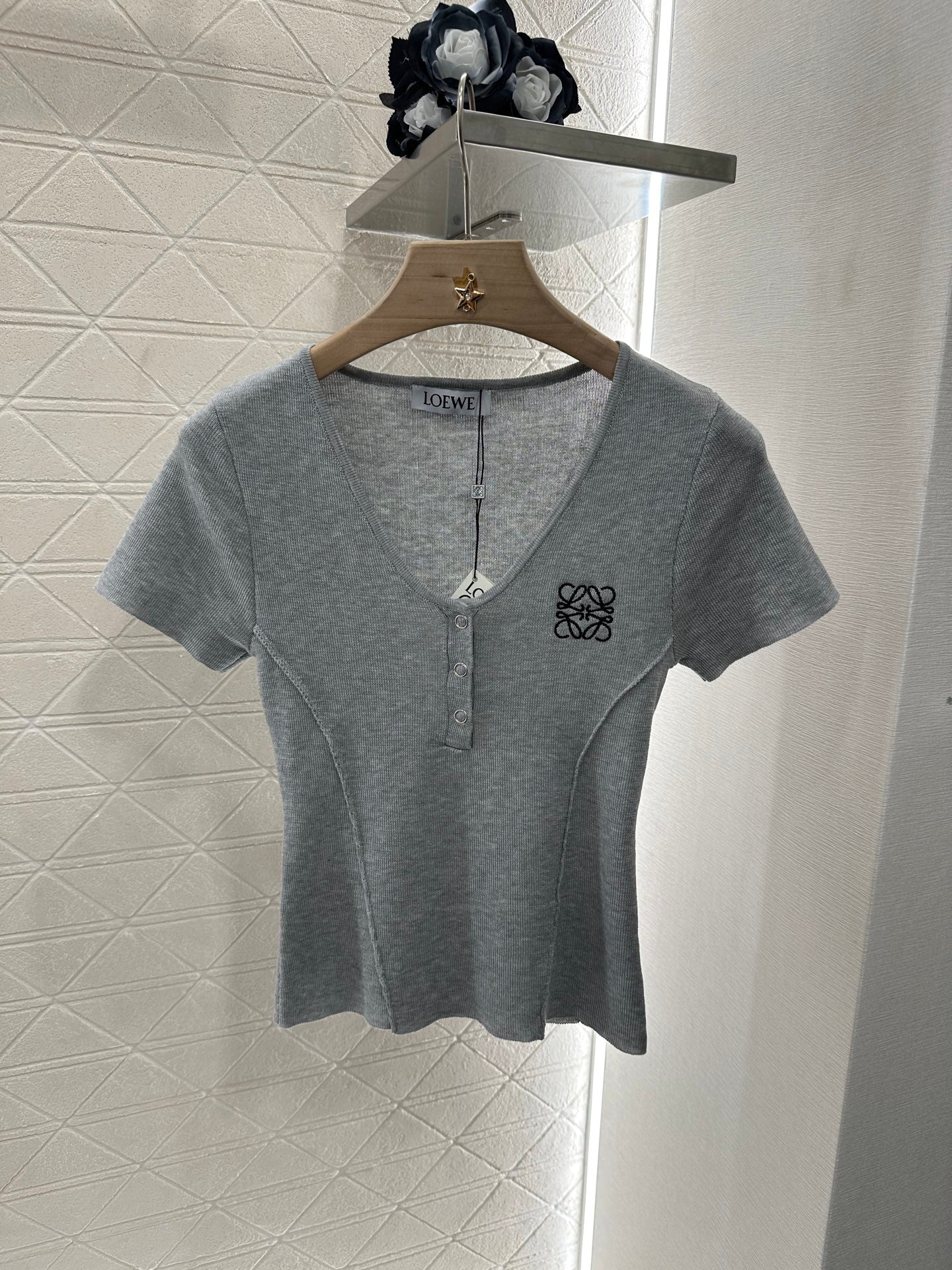 L*♥2025 new product Knitted short sleeves