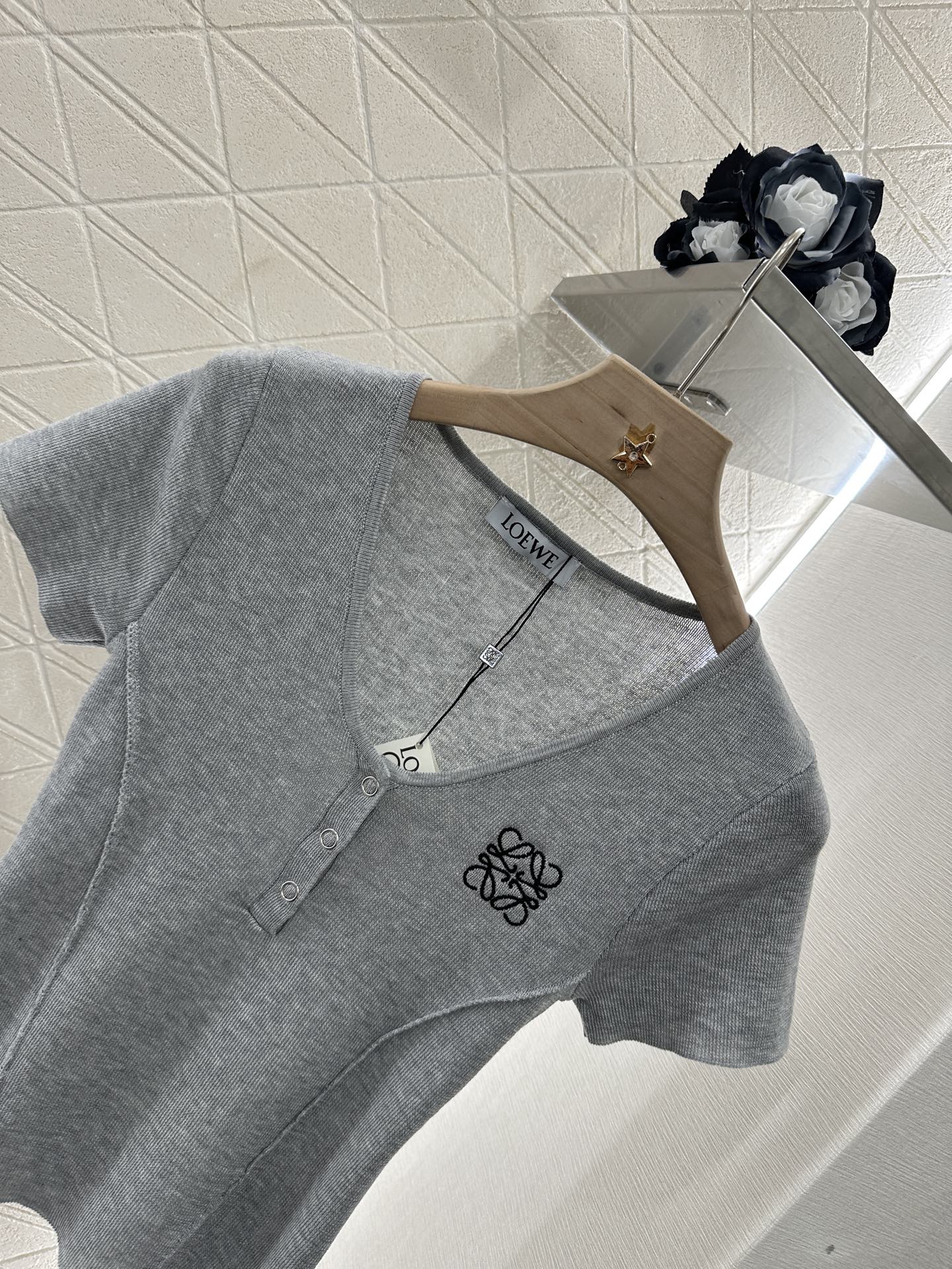 L*♥2025 new product Knitted short sleeves