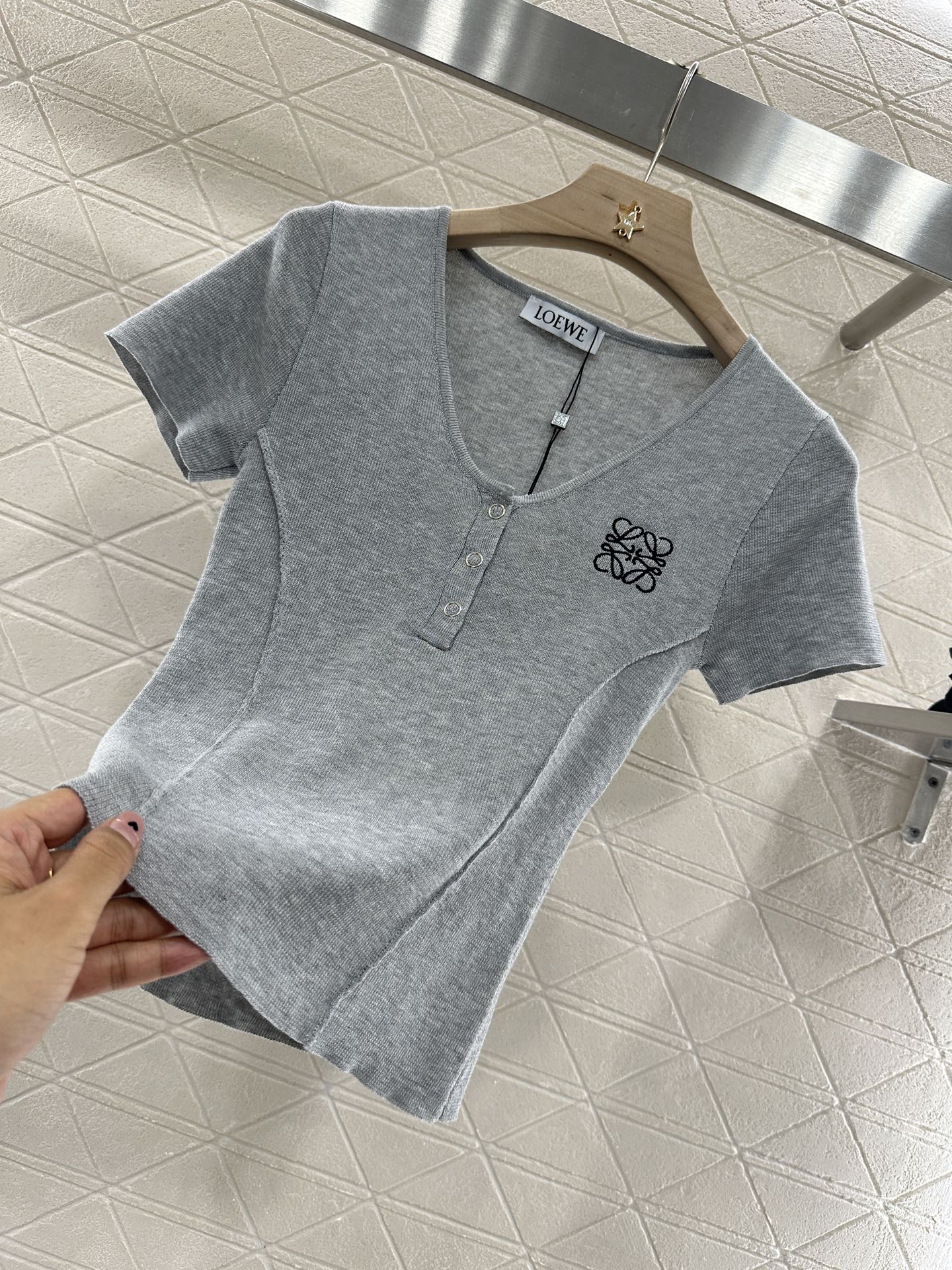L*♥2025 new product Knitted short sleeves