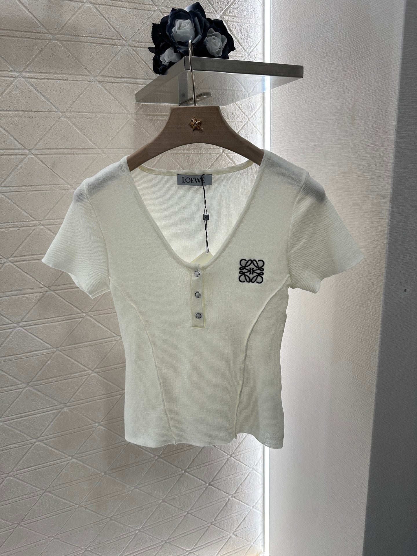 L*♥2025 new product Knitted short sleeves