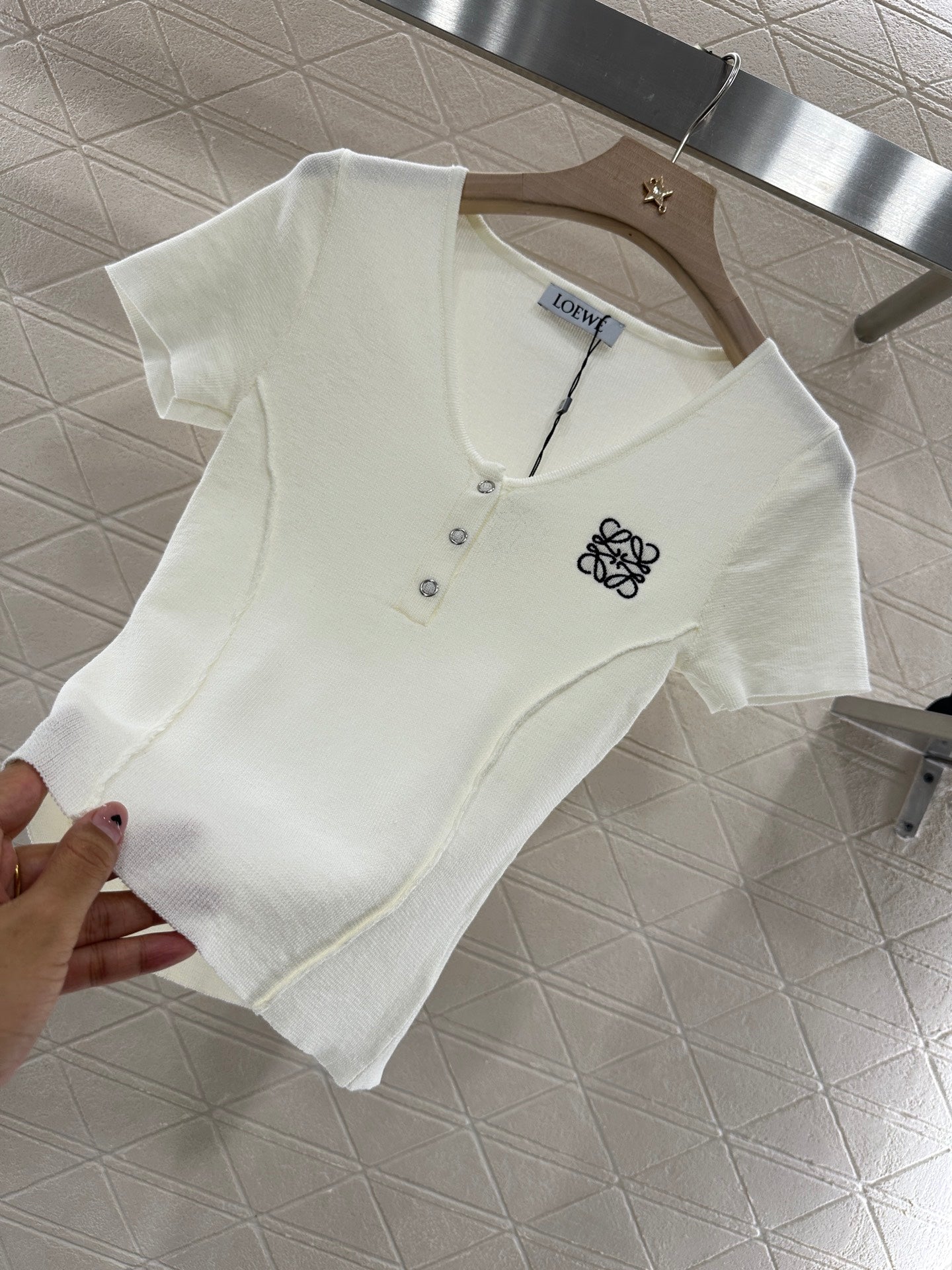 L*♥2025 new product Knitted short sleeves