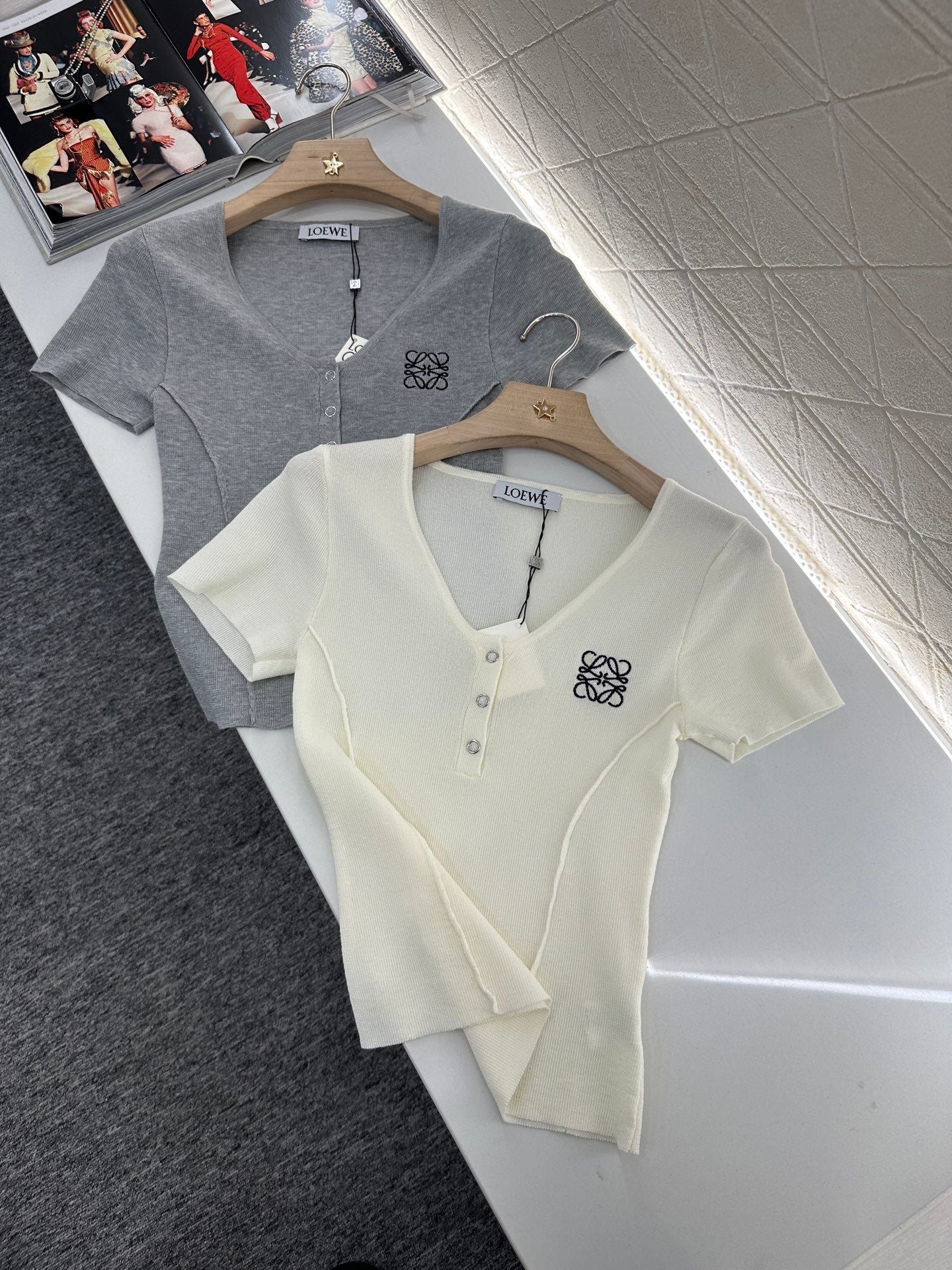 L*♥2025 new product Knitted short sleeves