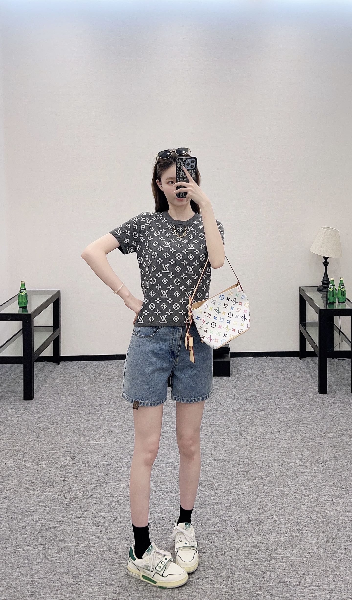 L*♥2025 new product Chain knitted short sleeves