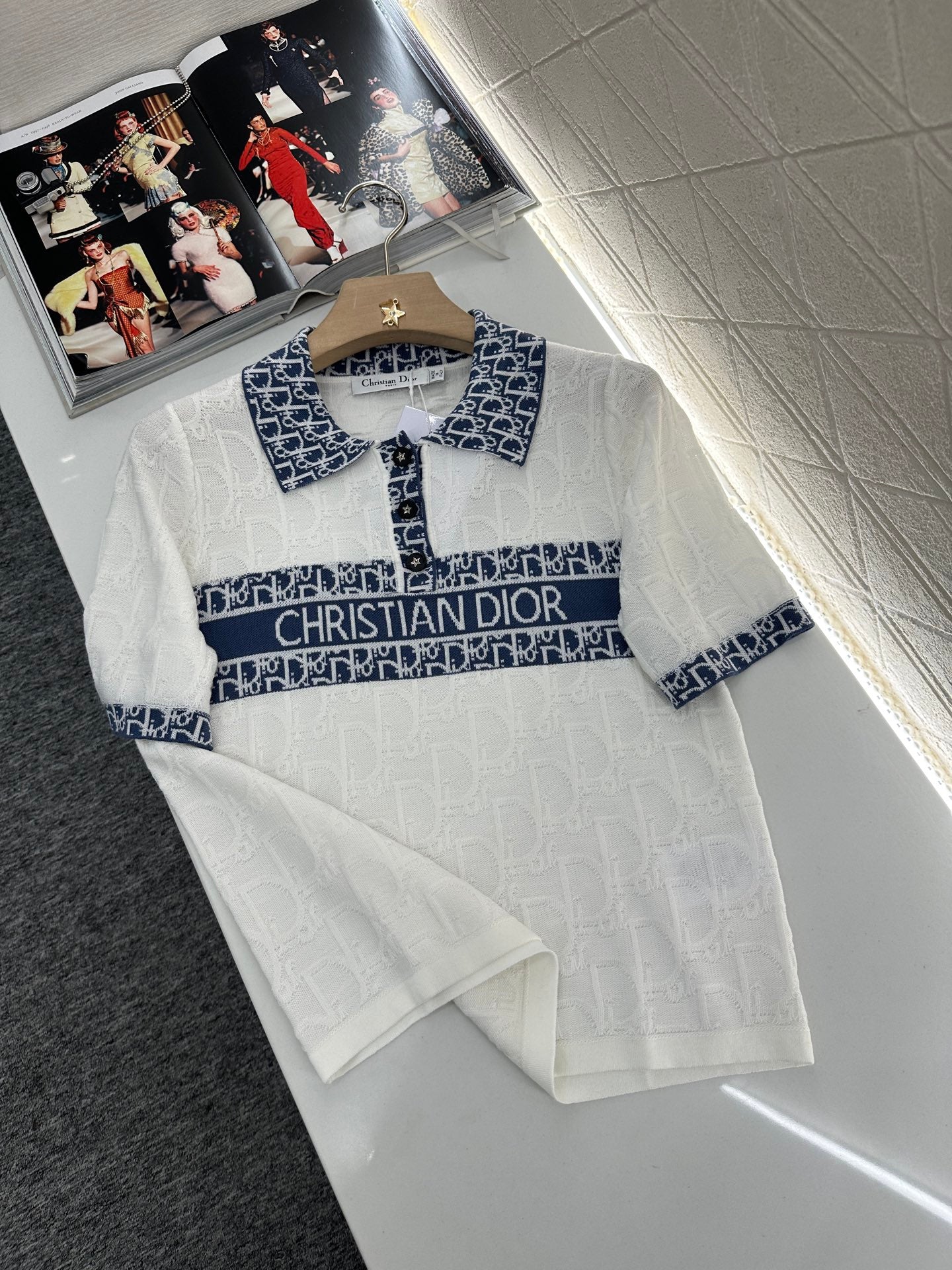 D*♥2025 new product Lapel knitted short sleeves