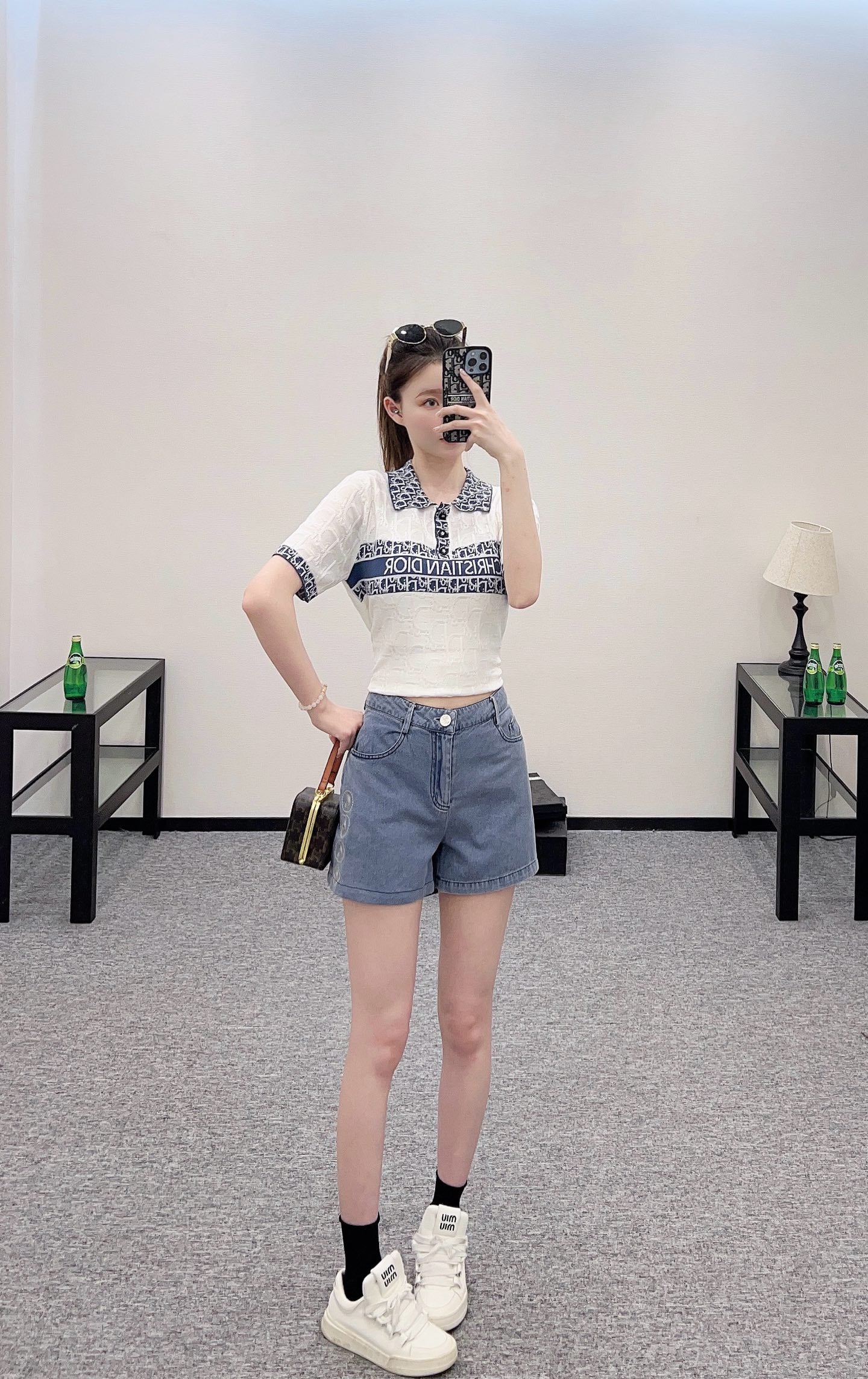 D*♥2025 new product Lapel knitted short sleeves
