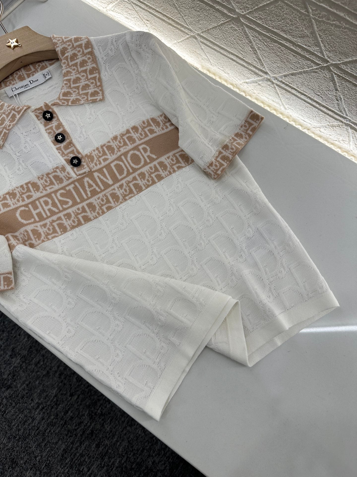 D*♥2025 new product Lapel knitted short sleeves