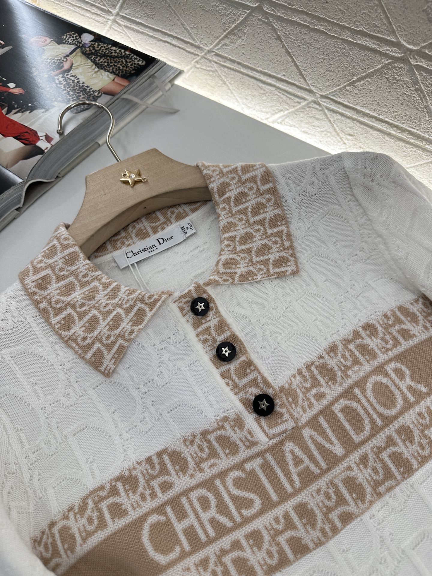 D*♥2025 new product Lapel knitted short sleeves