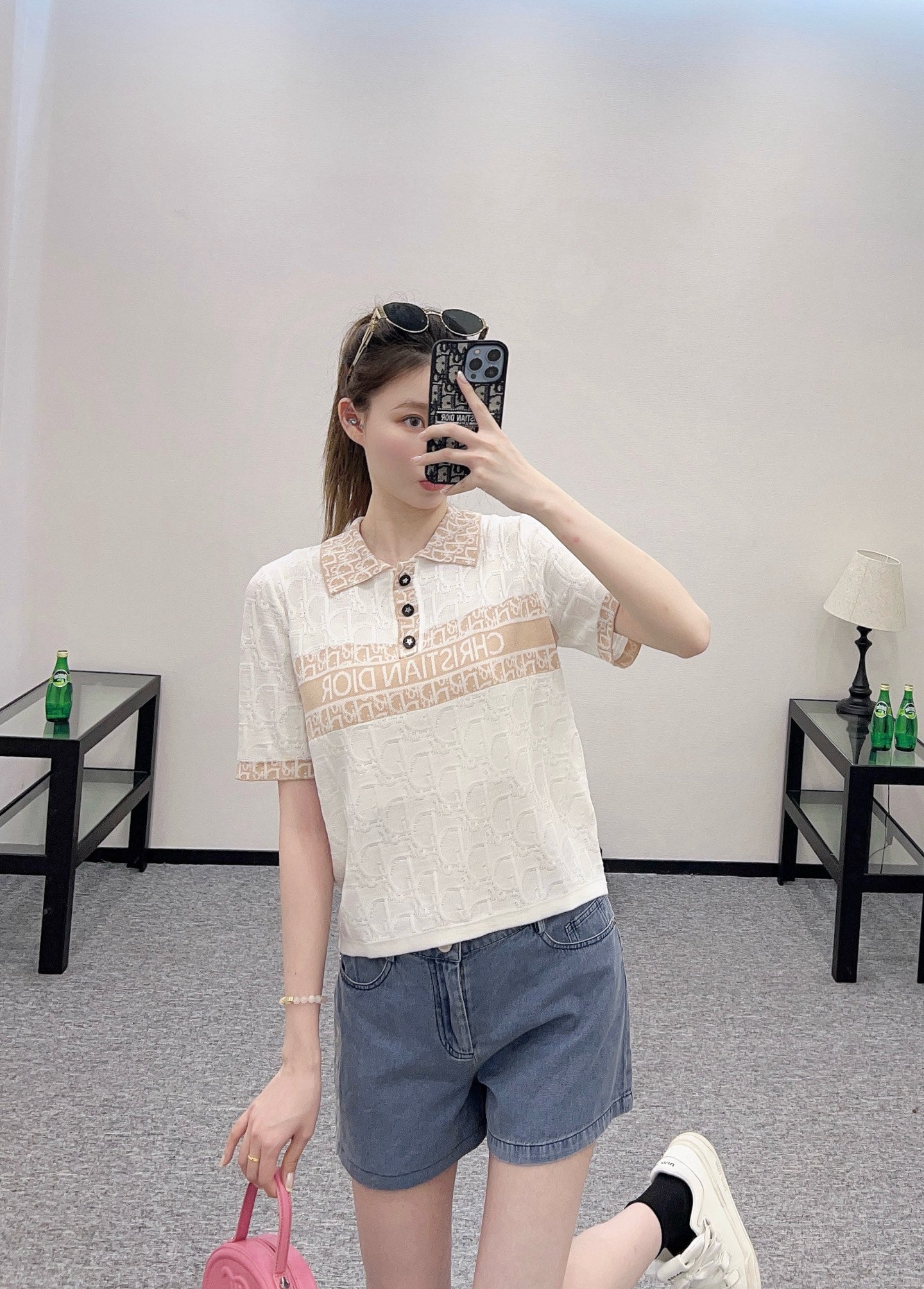 D*♥2025 new product Lapel knitted short sleeves