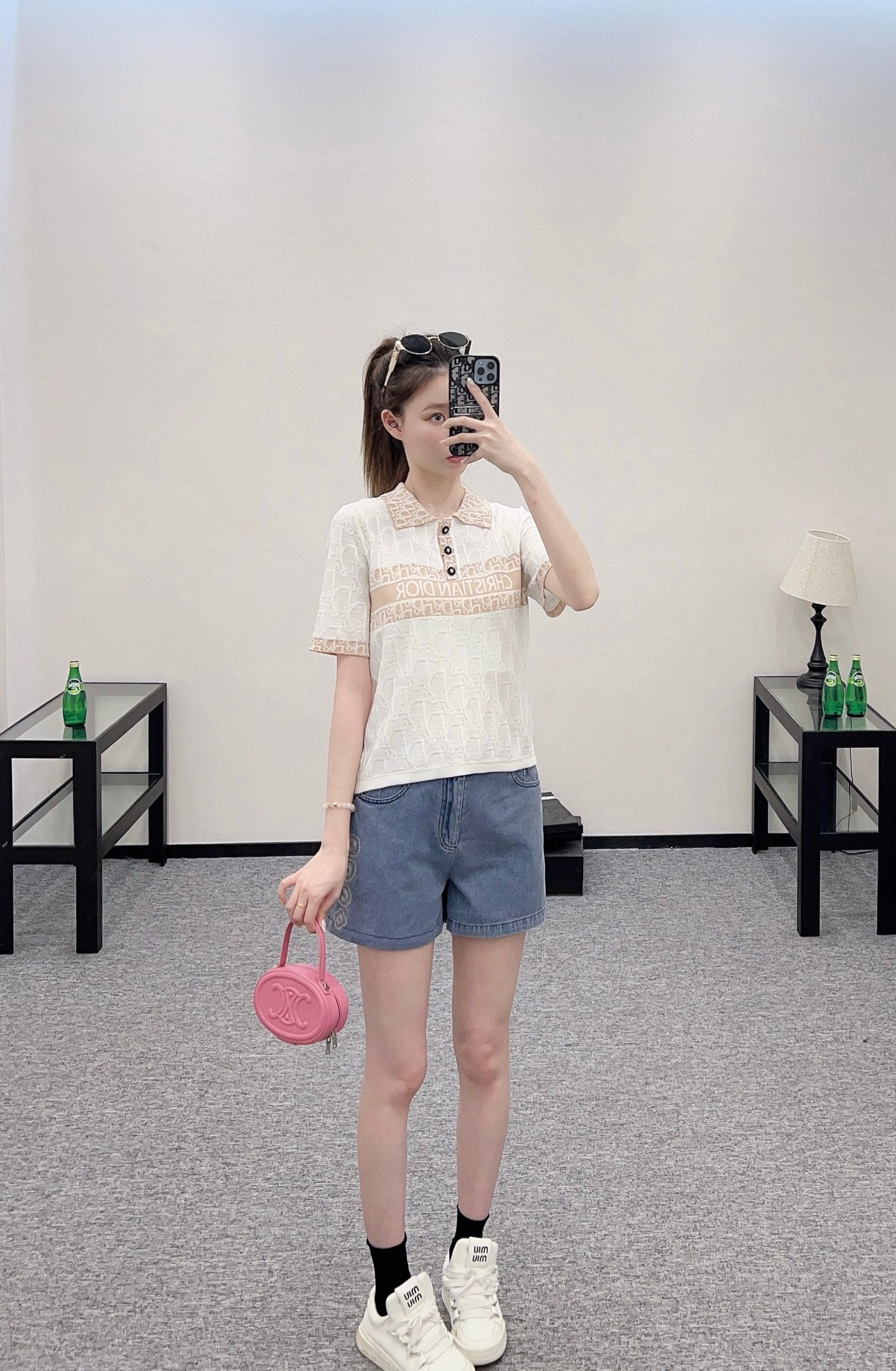 D*♥2025 new product Lapel knitted short sleeves
