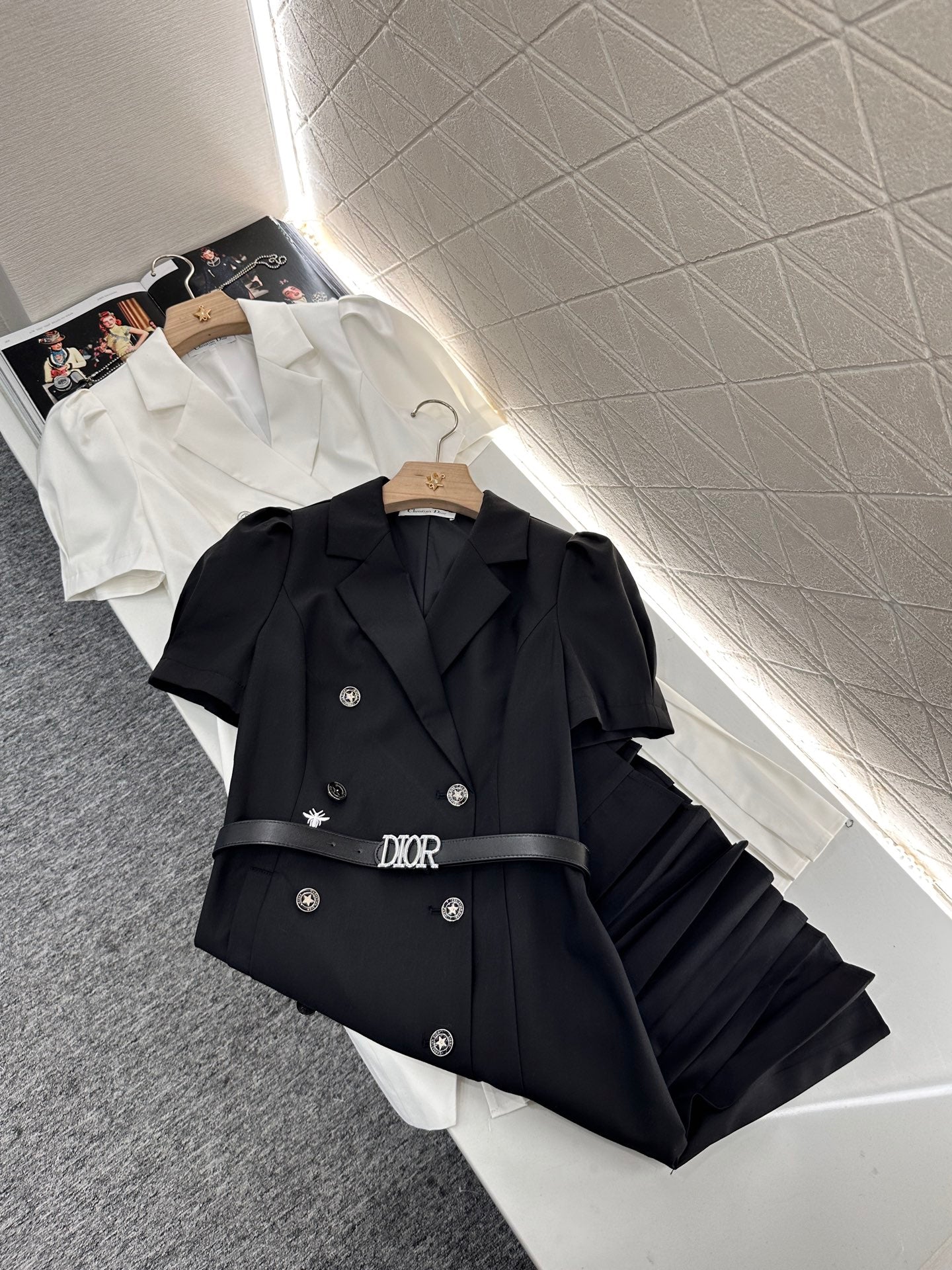 D*♥2025 new products Belt pleated dress